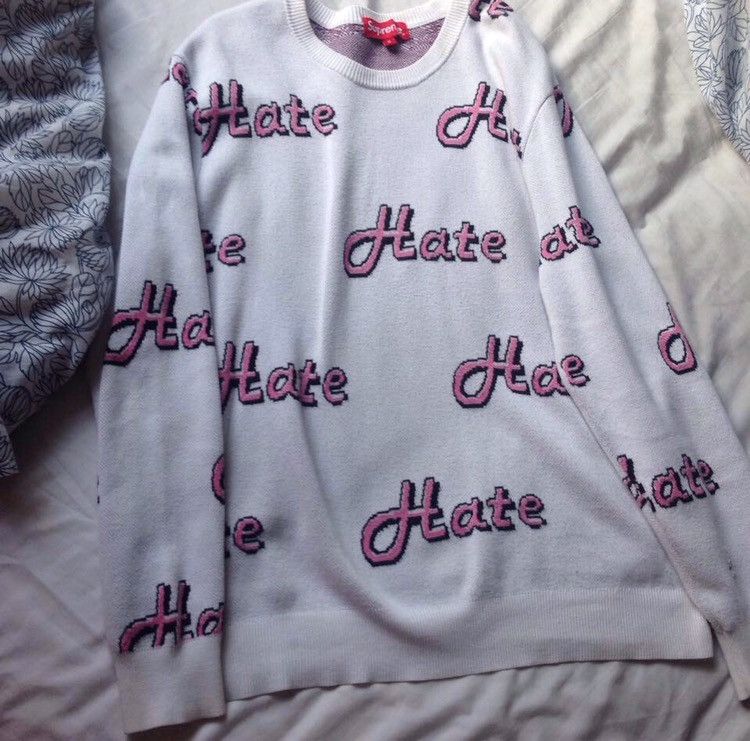【XL】Supreme Hate sweater Supreme Supreme Hate Sweater | Grailed