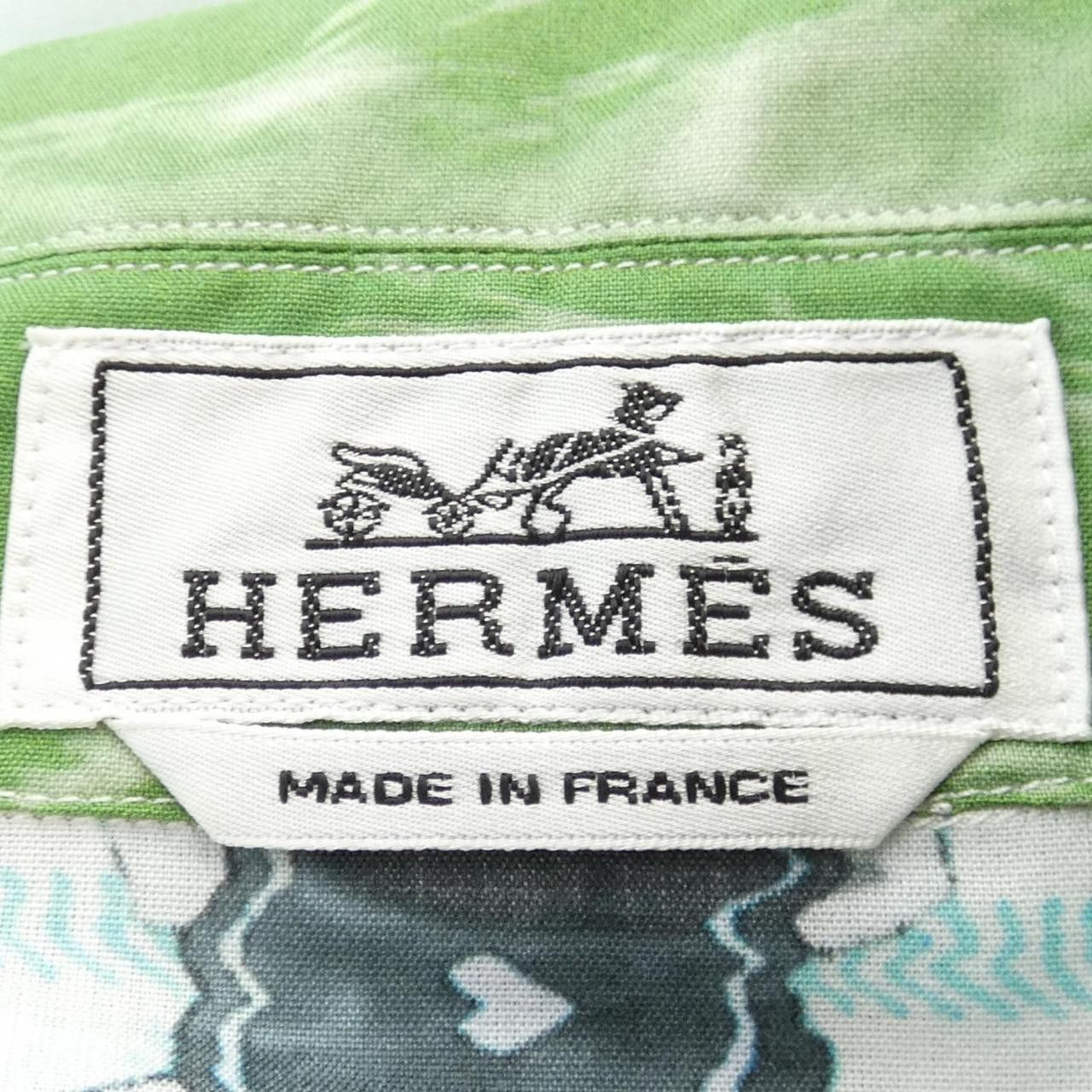Hermes Hermes Hermes S/S Shirt Cotton Dress Shirt DUTY FREE for USA Size ONE SIZE - 4 Thumbnail