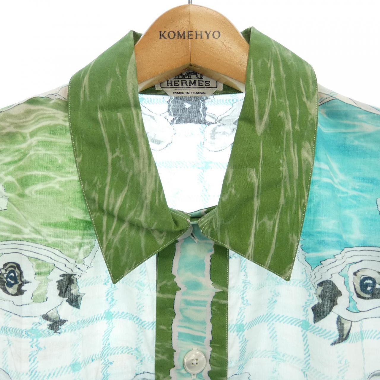 Hermes Hermes Hermes S/S Shirt Cotton Dress Shirt DUTY FREE for USA Size ONE SIZE - 5 Thumbnail