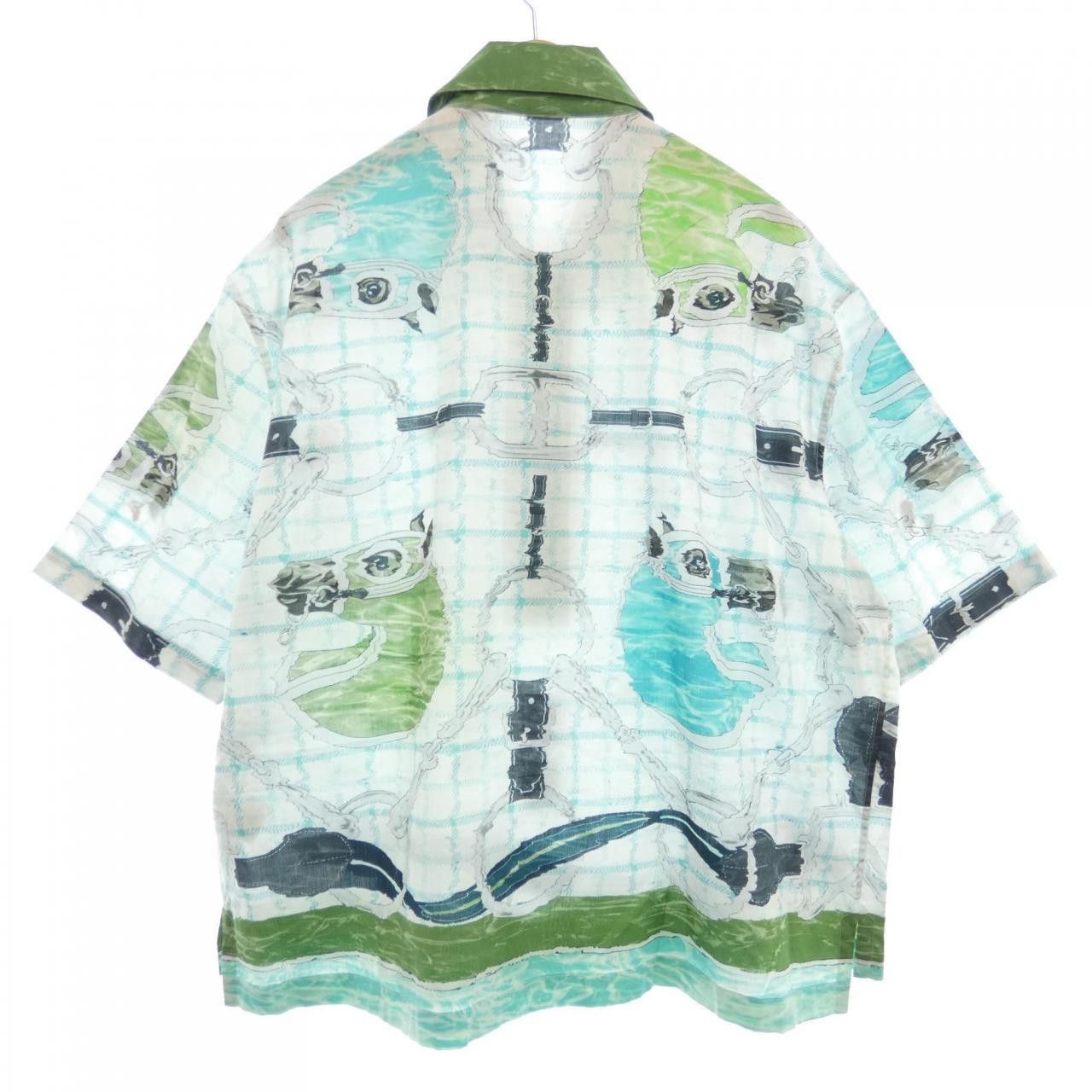 Hermes Hermes Hermes S/S Shirt Cotton Dress Shirt DUTY FREE for USA Size ONE SIZE - 2 Thumbnail