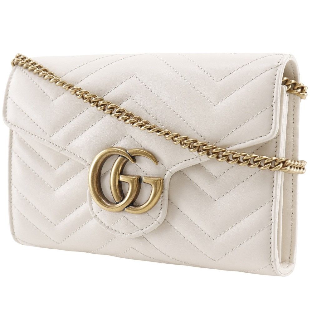 Gucci Gucci Gucci GG Marmont Calf 2way Chain Wallet Leather Long Wallet 474575 DUTY FREE for USA Size ONE SIZE - 2 Thumbnail