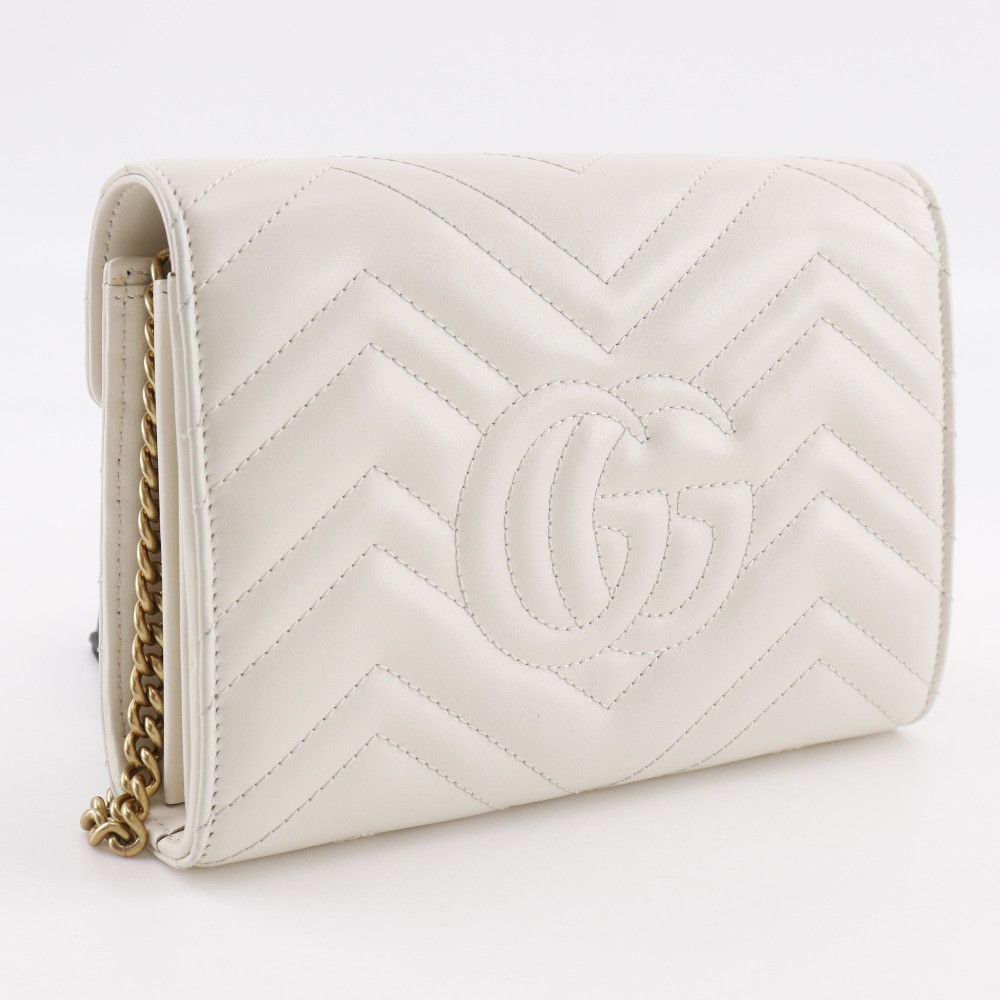 Gucci Gucci Gucci GG Marmont Calf 2way Chain Wallet Leather Long Wallet 474575 DUTY FREE for USA Size ONE SIZE - 3 Thumbnail