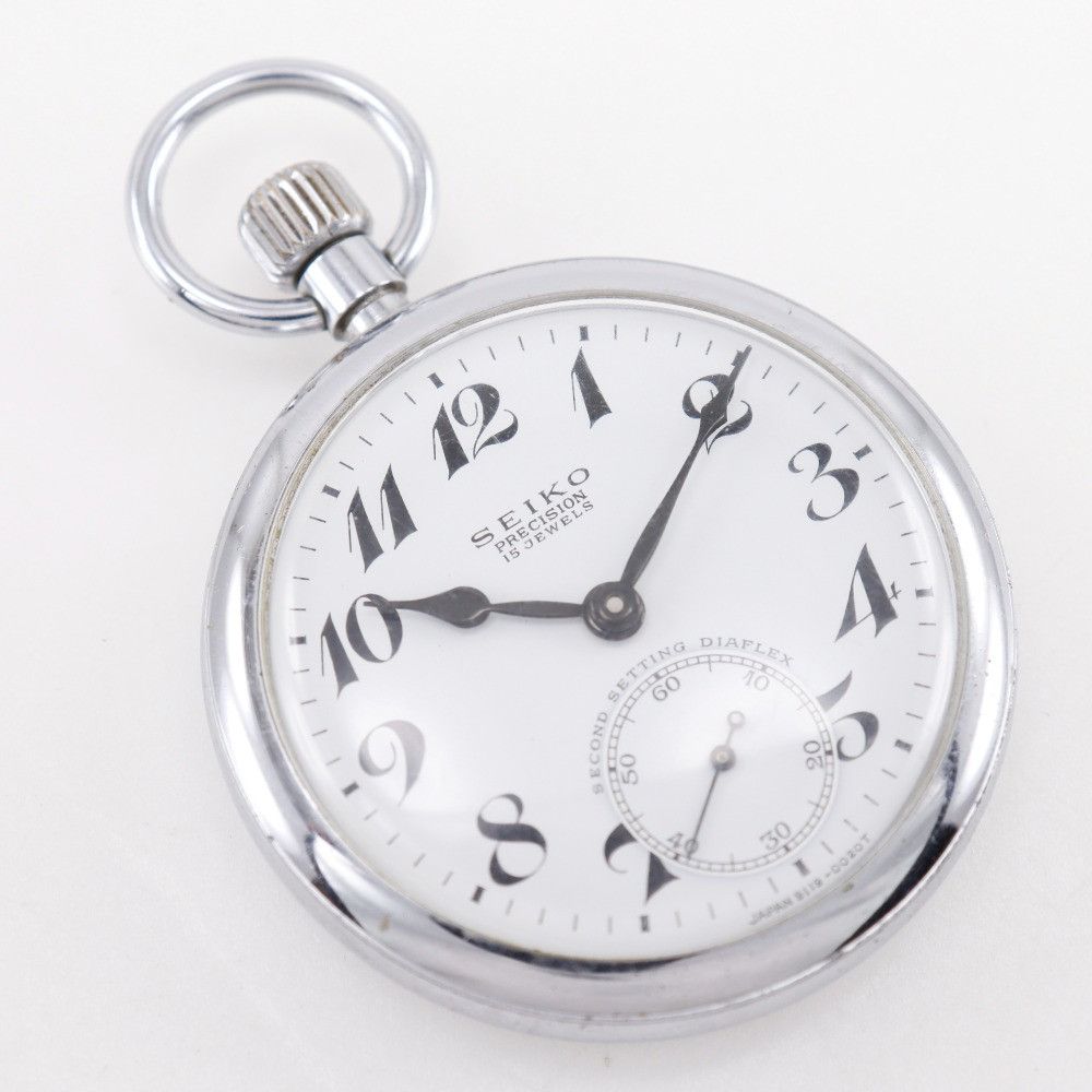 Seiko Seiko SEIKO Precision Stainless Steel Pocket Watch Metal Other DUTY FREE for USA Size ONE SIZE - 3 Thumbnail