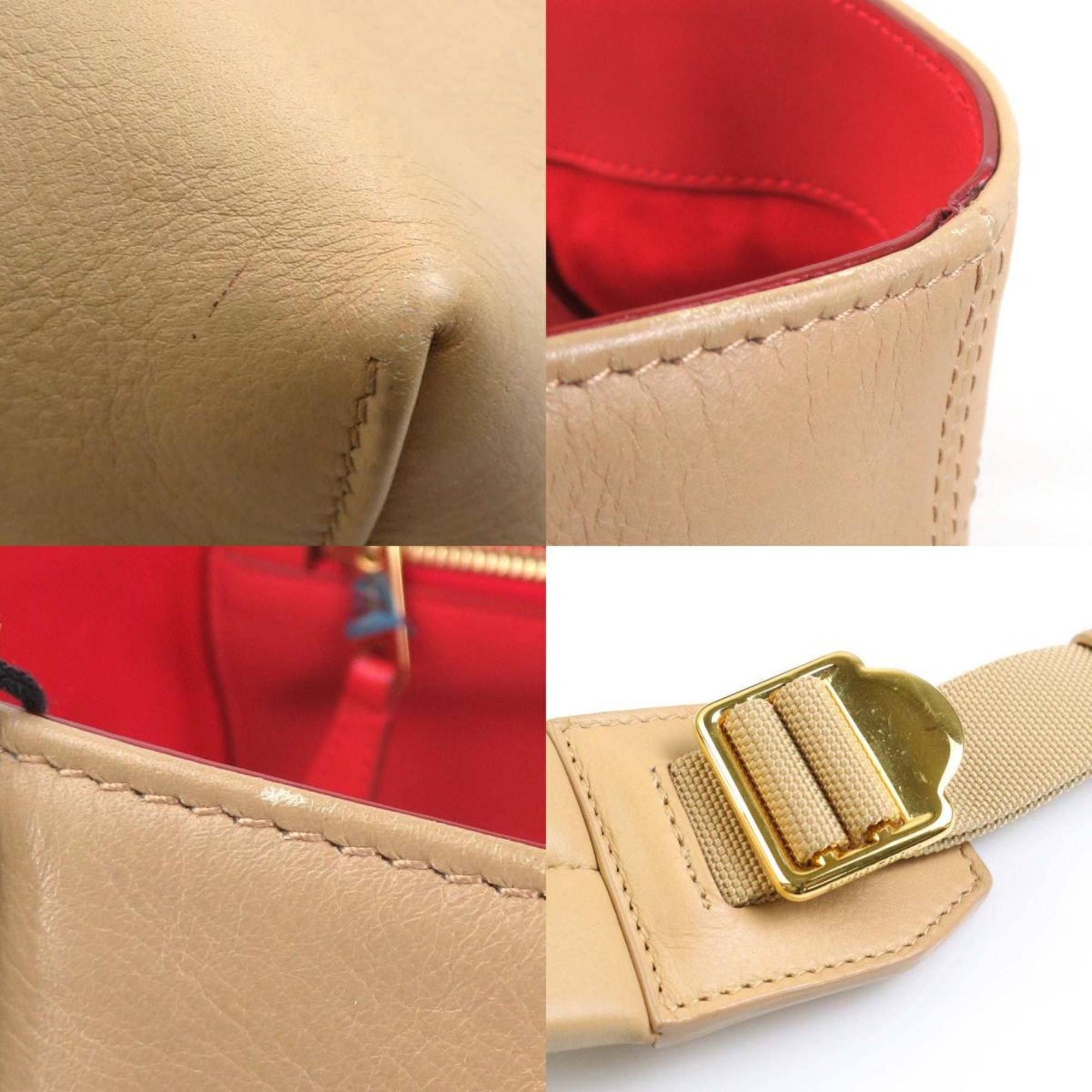 Burberry Burberry shoulder bag, leather, beige, for men and women, 56356g Size ONE SIZE - 4 Thumbnail