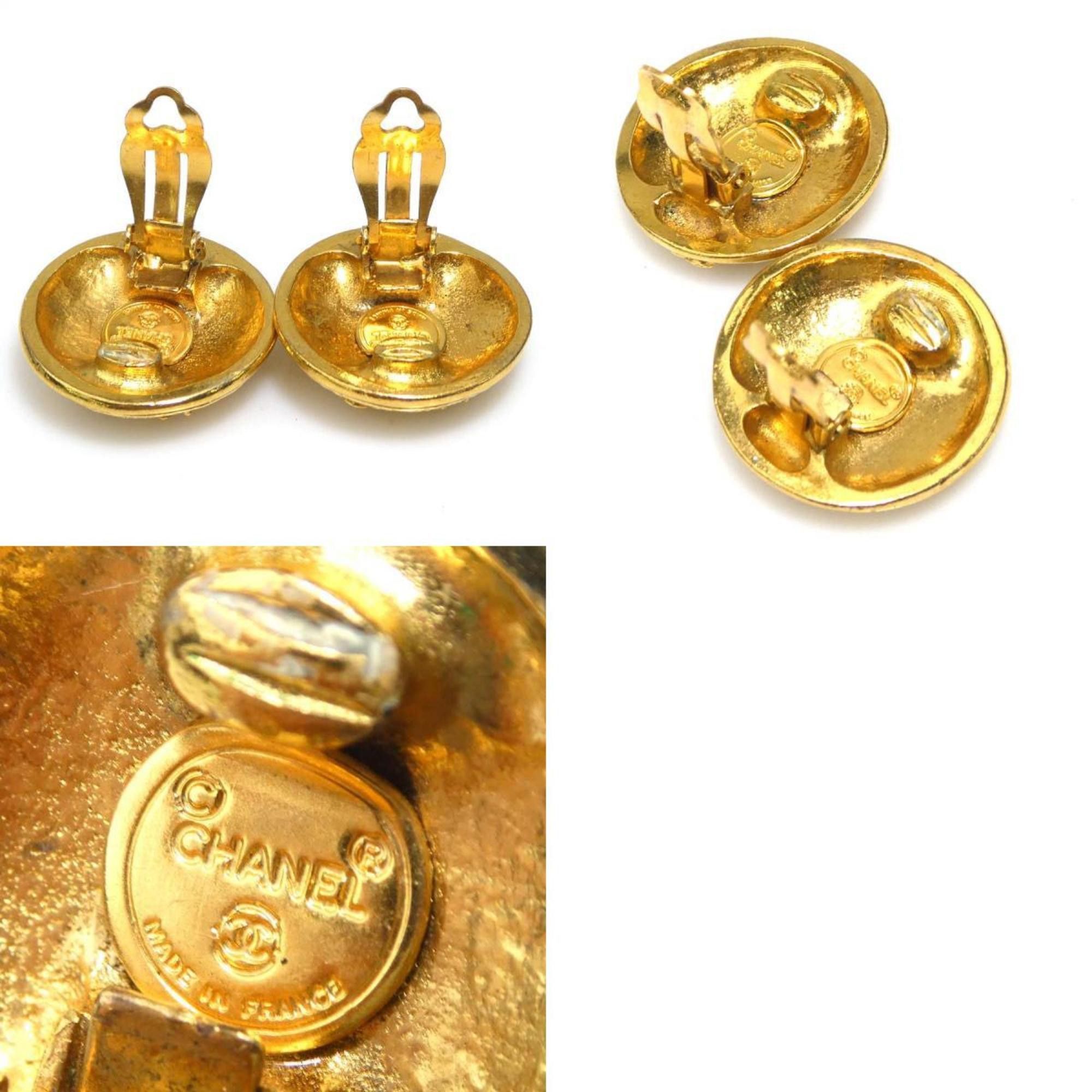 Chanel CHANEL Women's Metal Gold Earrings e60925k Size ONE SIZE - 5 Thumbnail