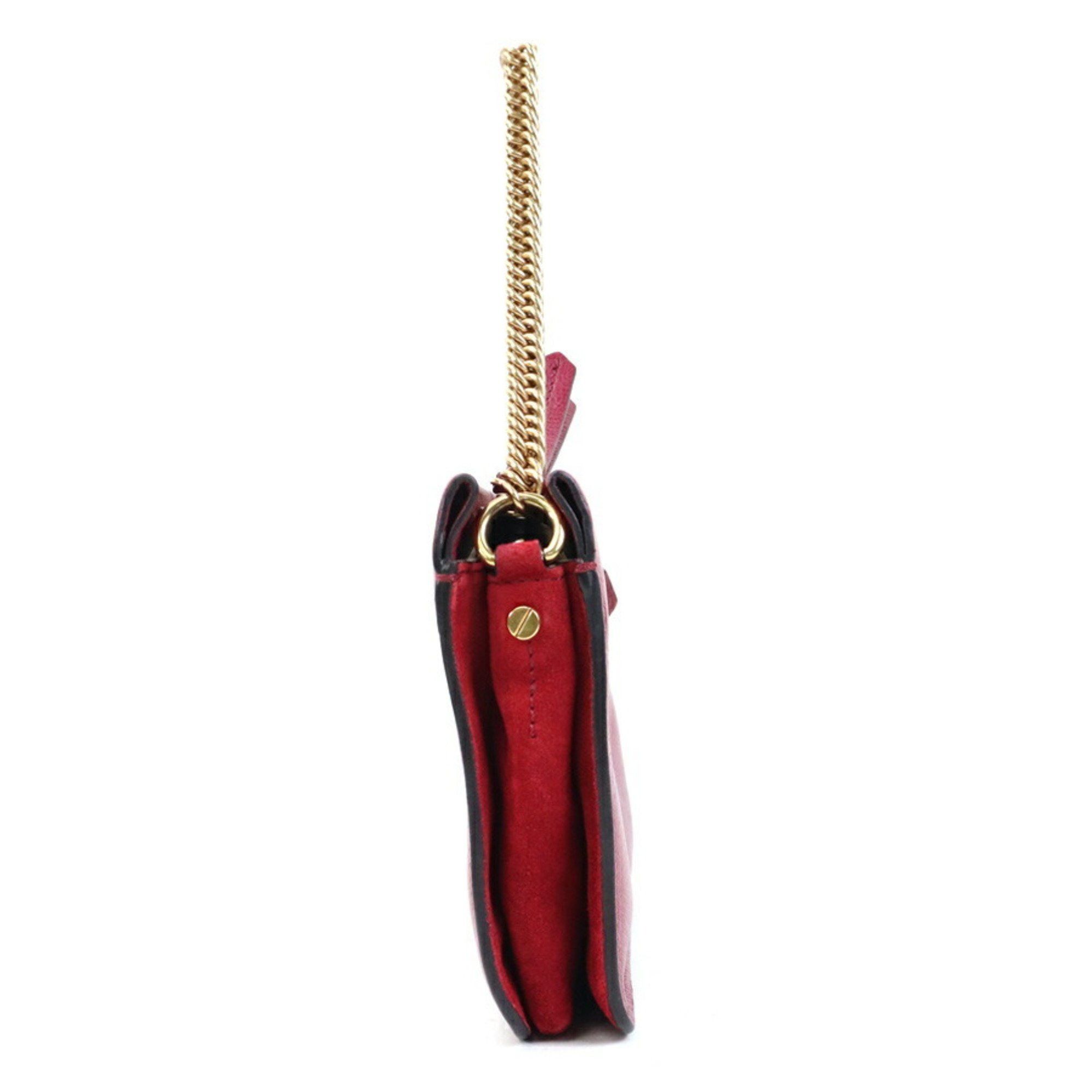 Givenchy Givenchy shoulder bag in leather and suede wine red red, women's, 56357a Size ONE SIZE - 2 Thumbnail