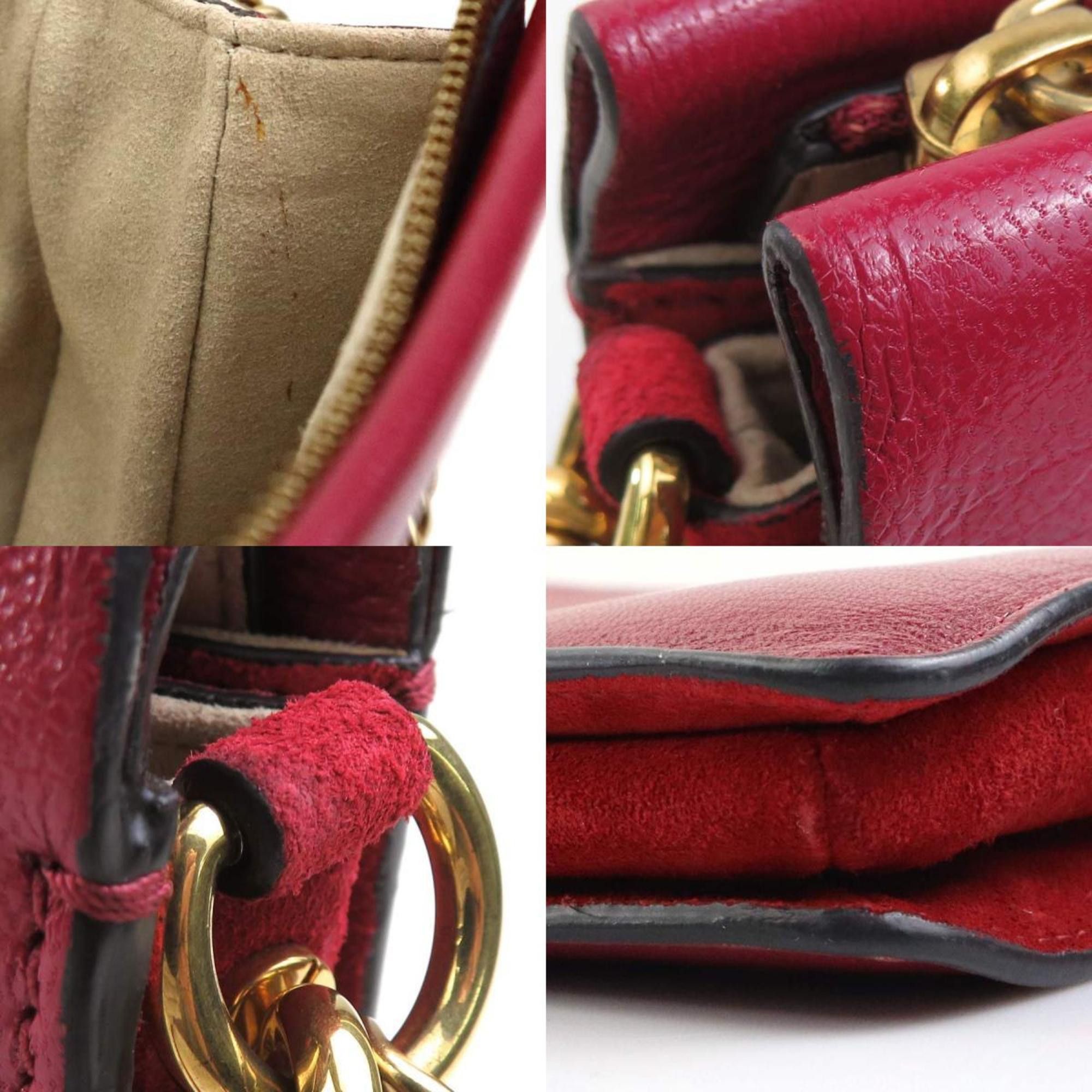 Givenchy Givenchy shoulder bag in leather and suede wine red red, women's, 56357a Size ONE SIZE - 4 Thumbnail