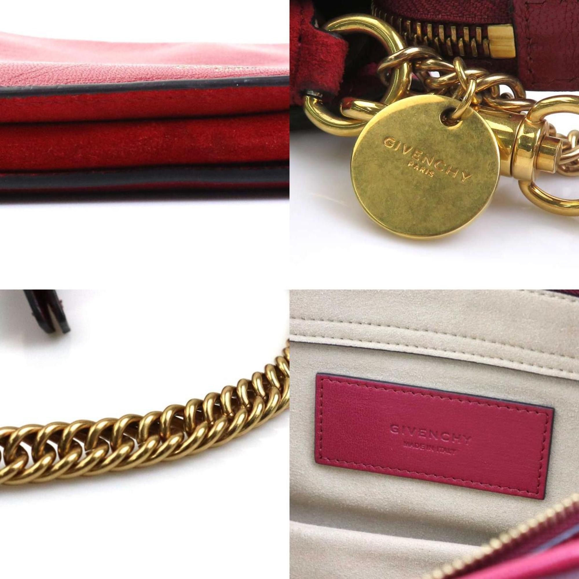 Givenchy Givenchy shoulder bag in leather and suede wine red red, women's, 56357a Size ONE SIZE - 5 Thumbnail