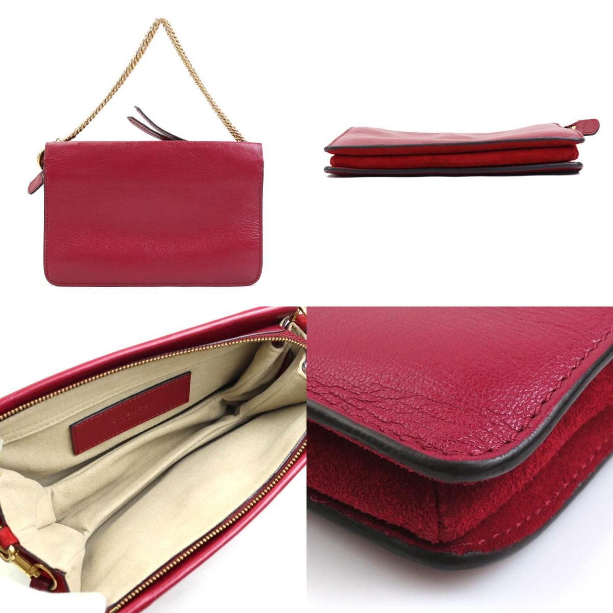 Givenchy Givenchy shoulder bag in leather and suede wine red red, women's, 56357a Size ONE SIZE - 3 Thumbnail
