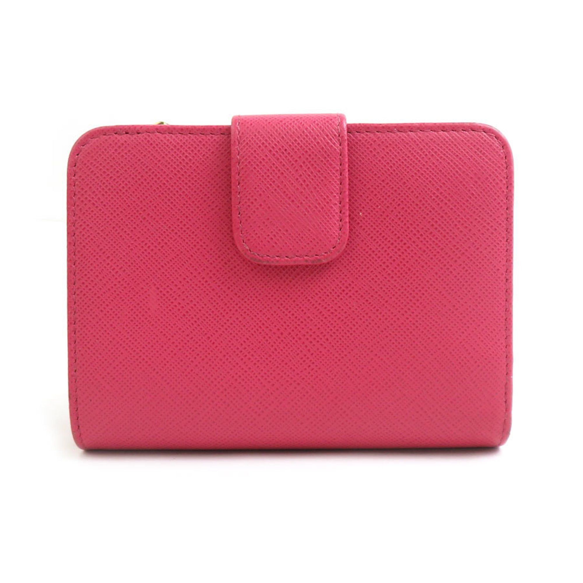 Prada Prada Bi-fold Wallet, Leather, Pink, Women's, 56359a Size ONE SIZE - 2 Thumbnail