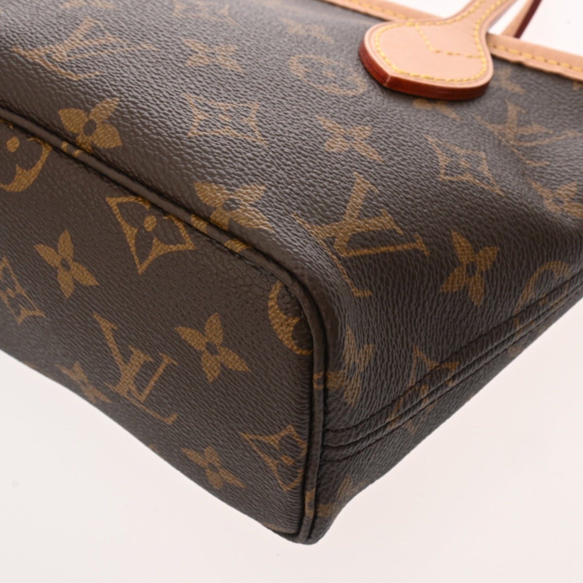 LOUIS VUITTON Monogram Neverfull BB Beige M46705 Women's Canvas Handbag, Like New