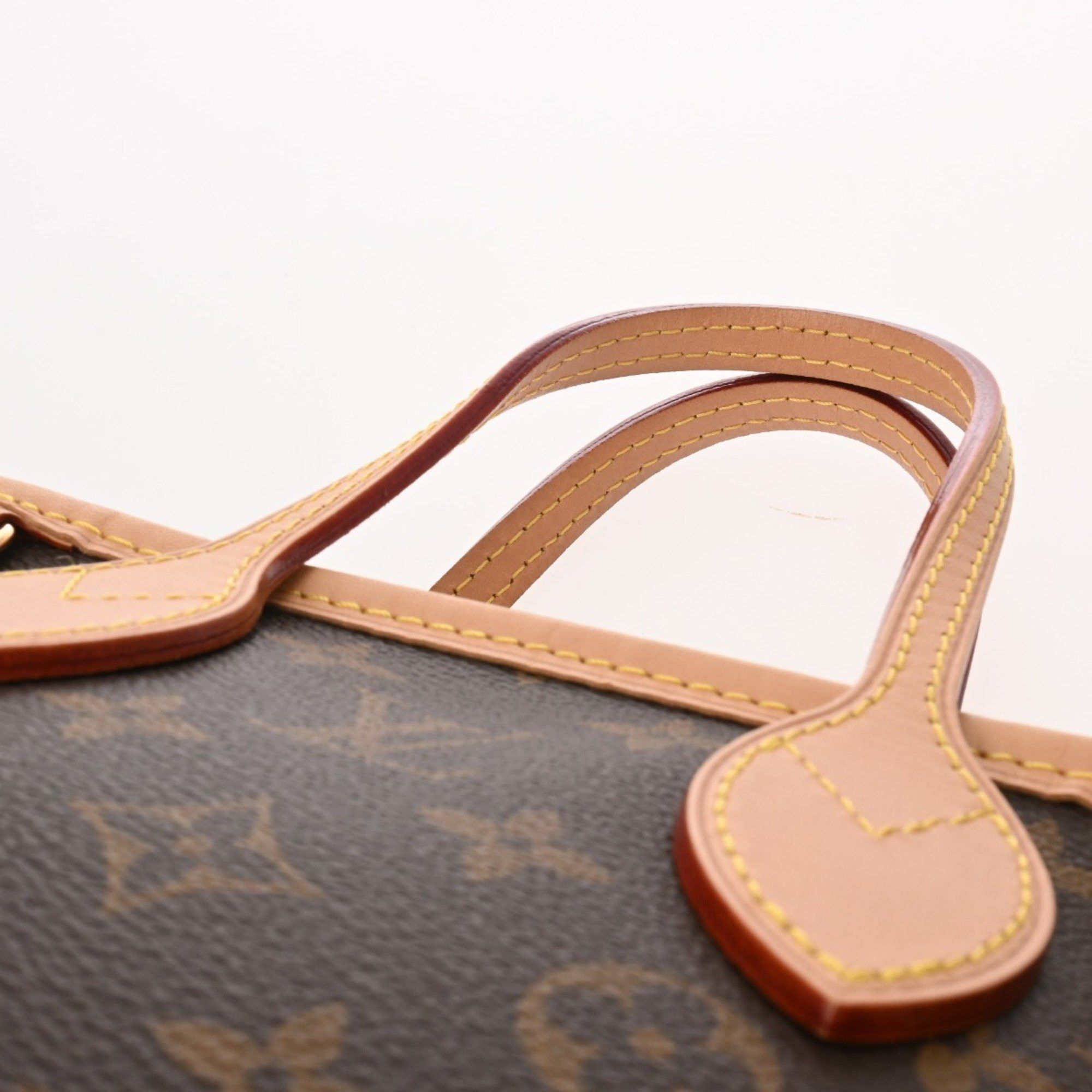 LOUIS VUITTON Monogram Neverfull BB Beige M46705 Women's Canvas Handbag, Like New