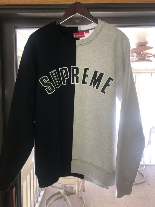 Supreme split best sale crewneck sweatshirt