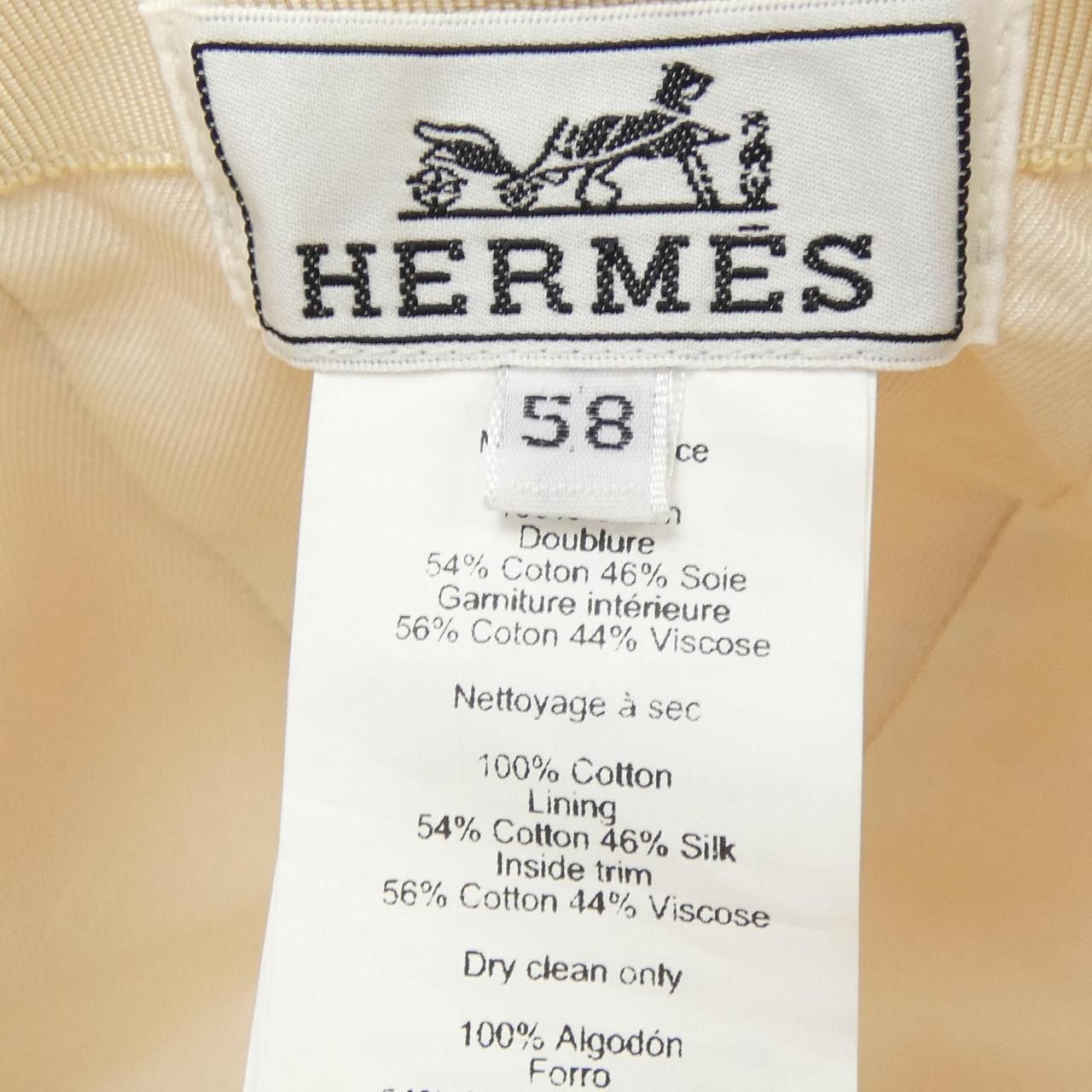 Hermes Hermes Hermes H251057N Cotton Cap Cotton Hats DUTY FREE for USA Size ONE SIZE - 3 Thumbnail