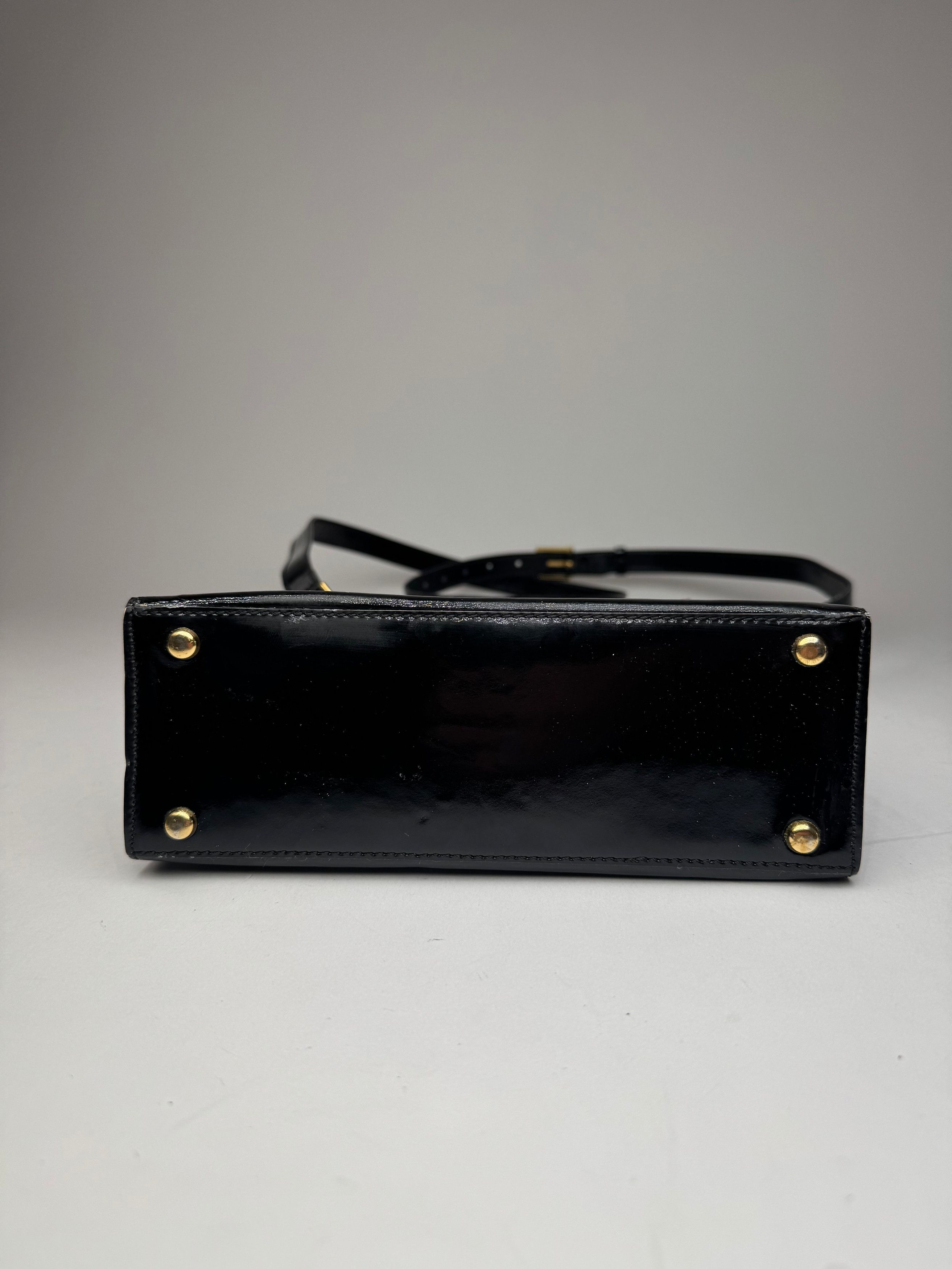 Celine Vintage Paris 2 Way Patent Leather Bag Black Size ONE SIZE - 11 Thumbnail