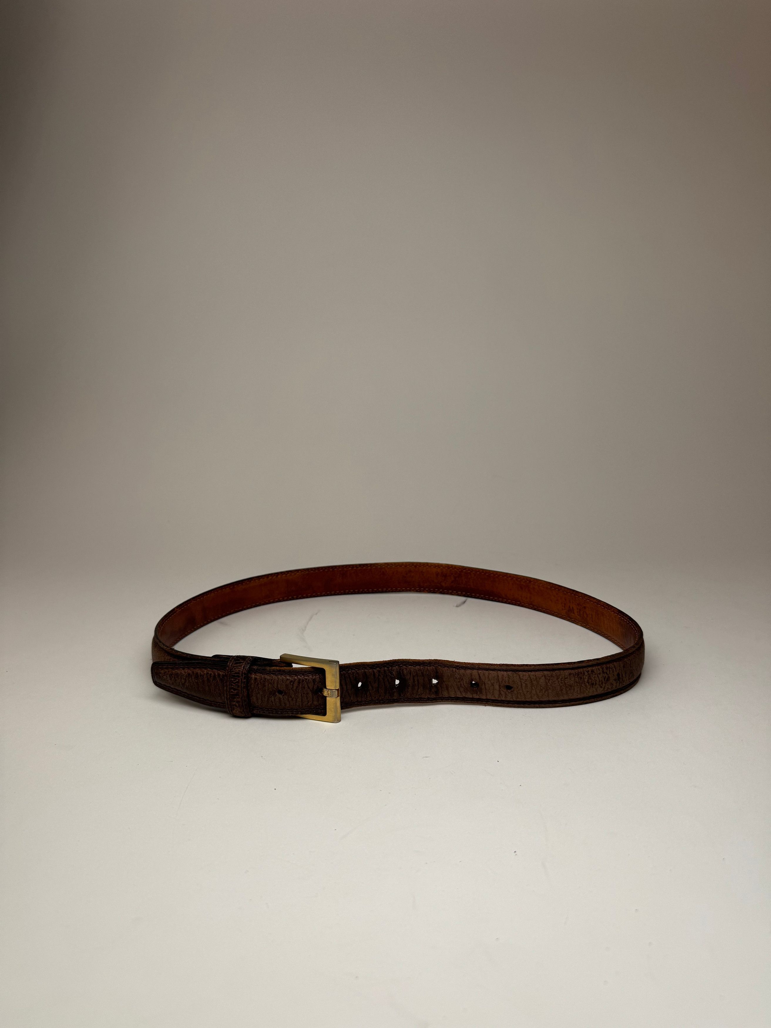 Loewe Vintage Madrid Leather belt brown Size ONE SIZE - 7 Thumbnail