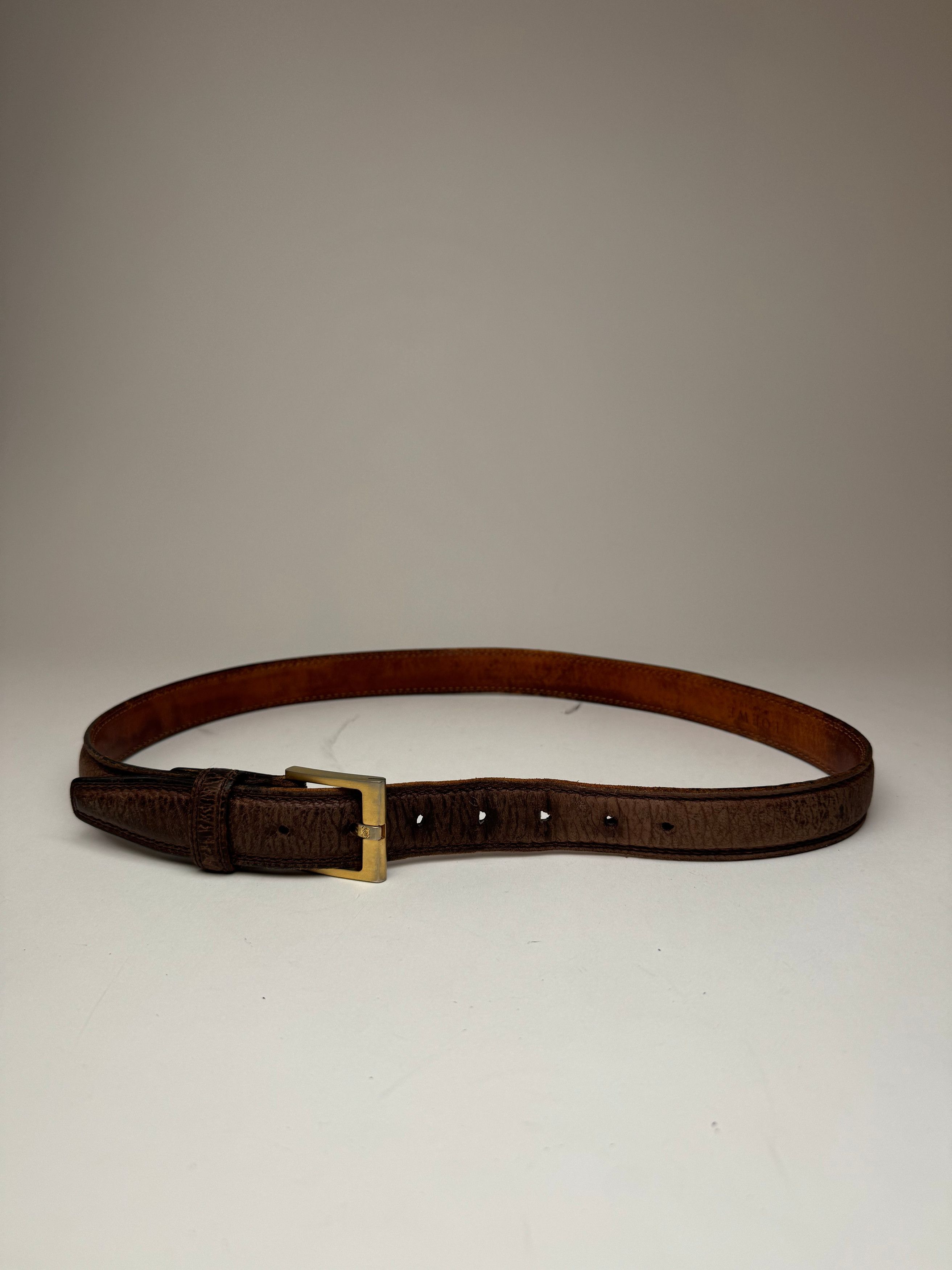 Loewe Vintage Madrid Leather belt brown Size ONE SIZE - 12 Thumbnail