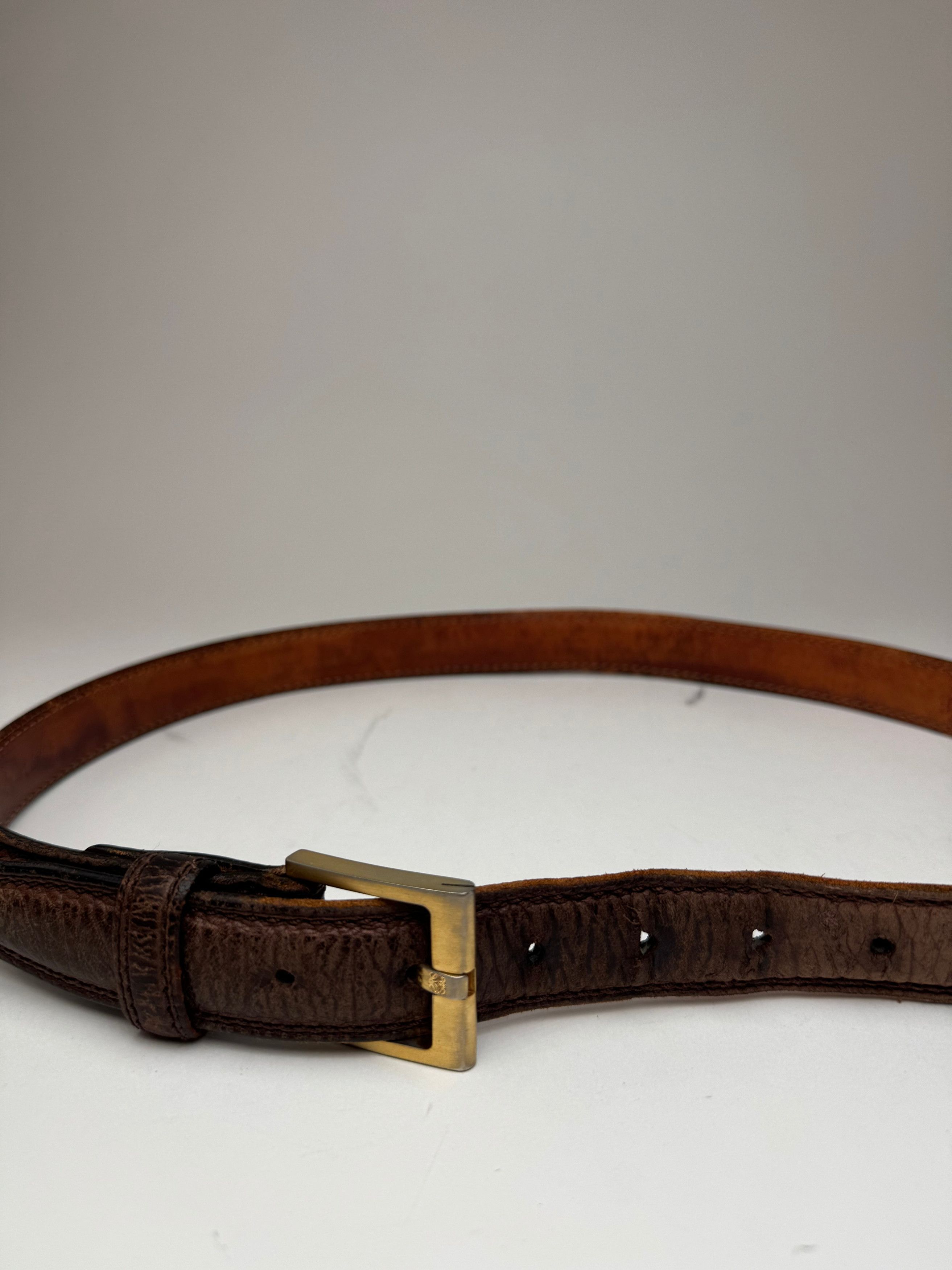Loewe Vintage Madrid Leather belt brown Size ONE SIZE - 2 Thumbnail