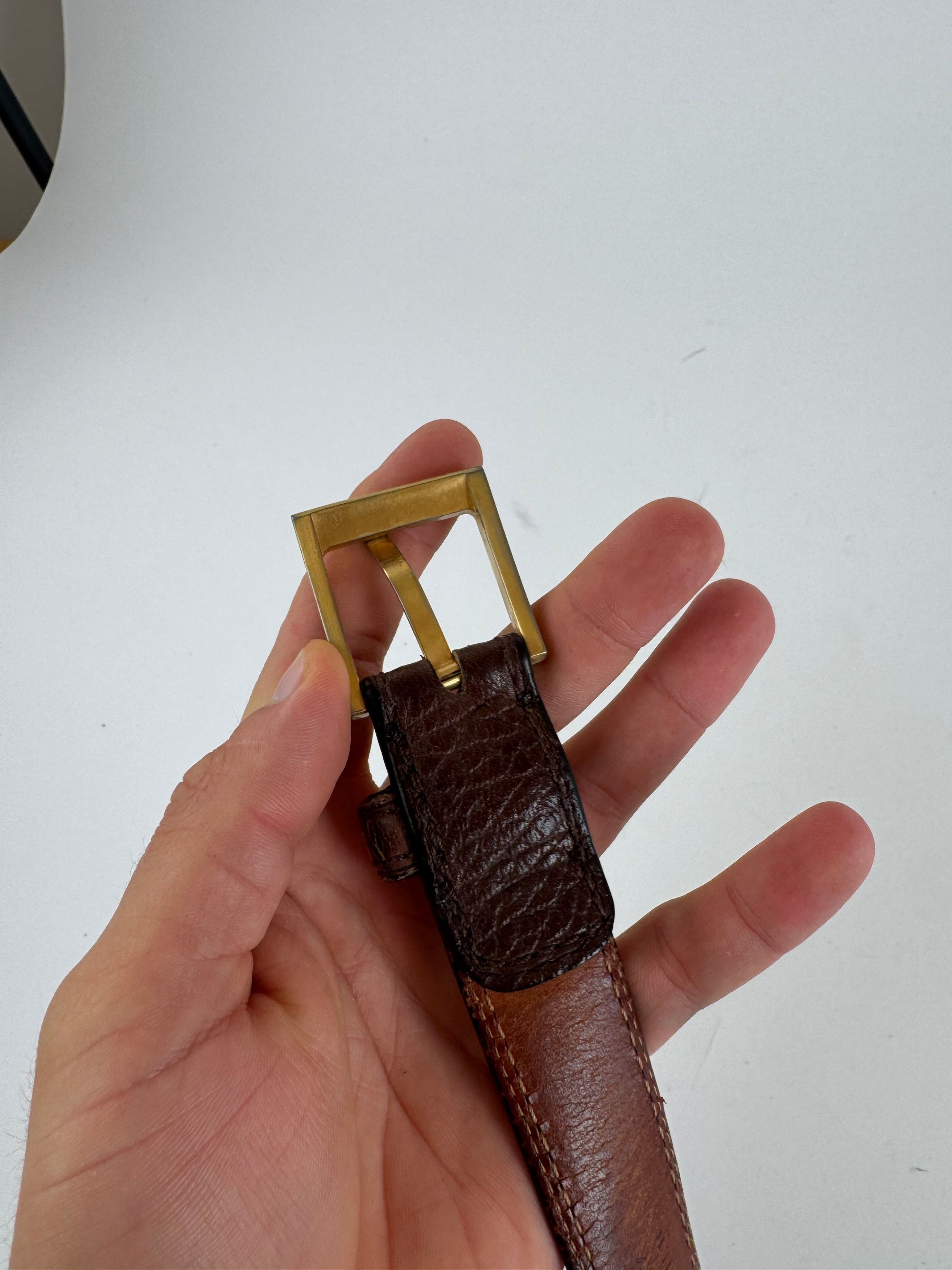 Loewe Vintage Madrid Leather belt brown Size ONE SIZE - 4 Thumbnail