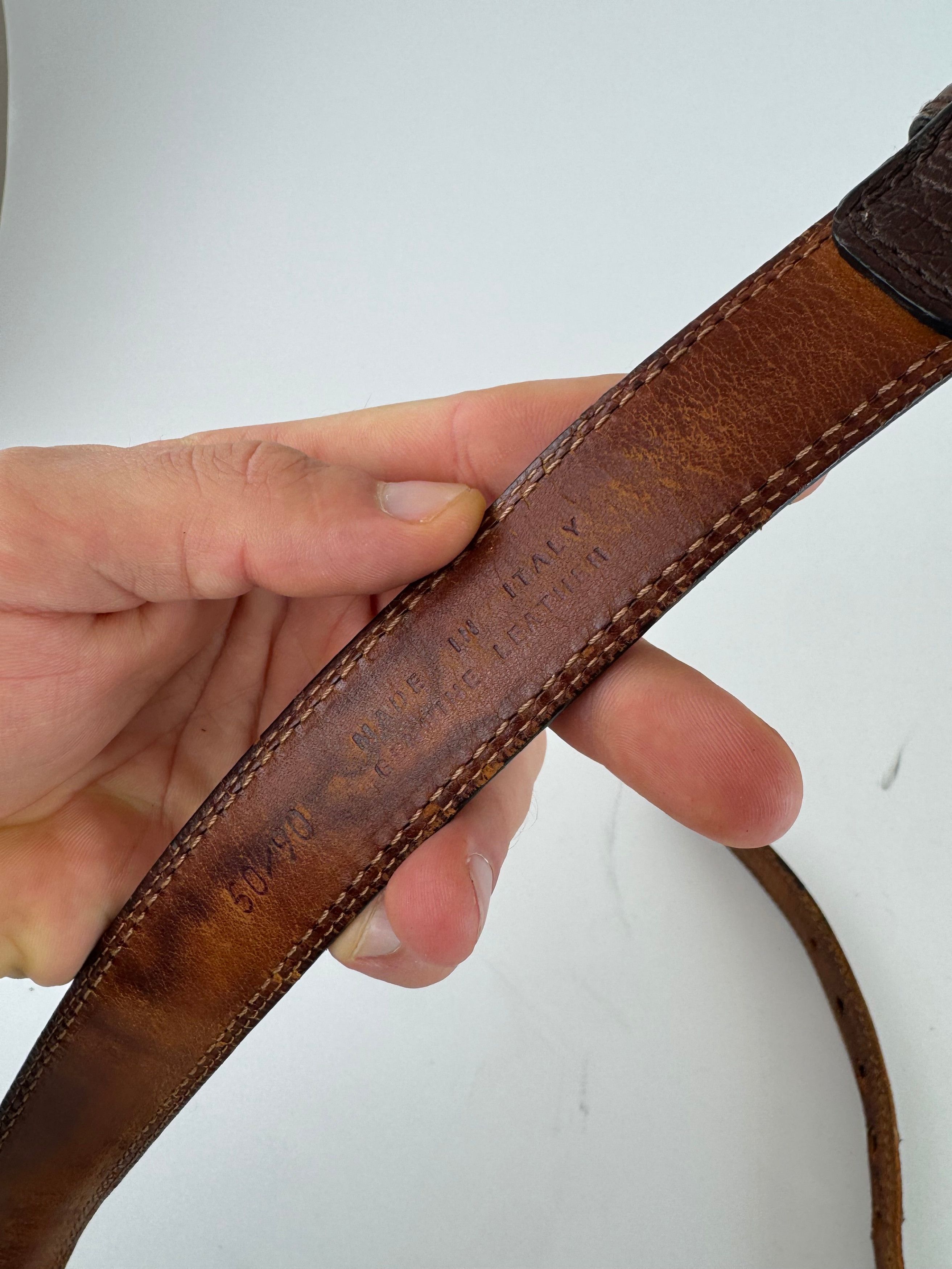 Loewe Vintage Madrid Leather belt brown Size ONE SIZE - 6 Thumbnail