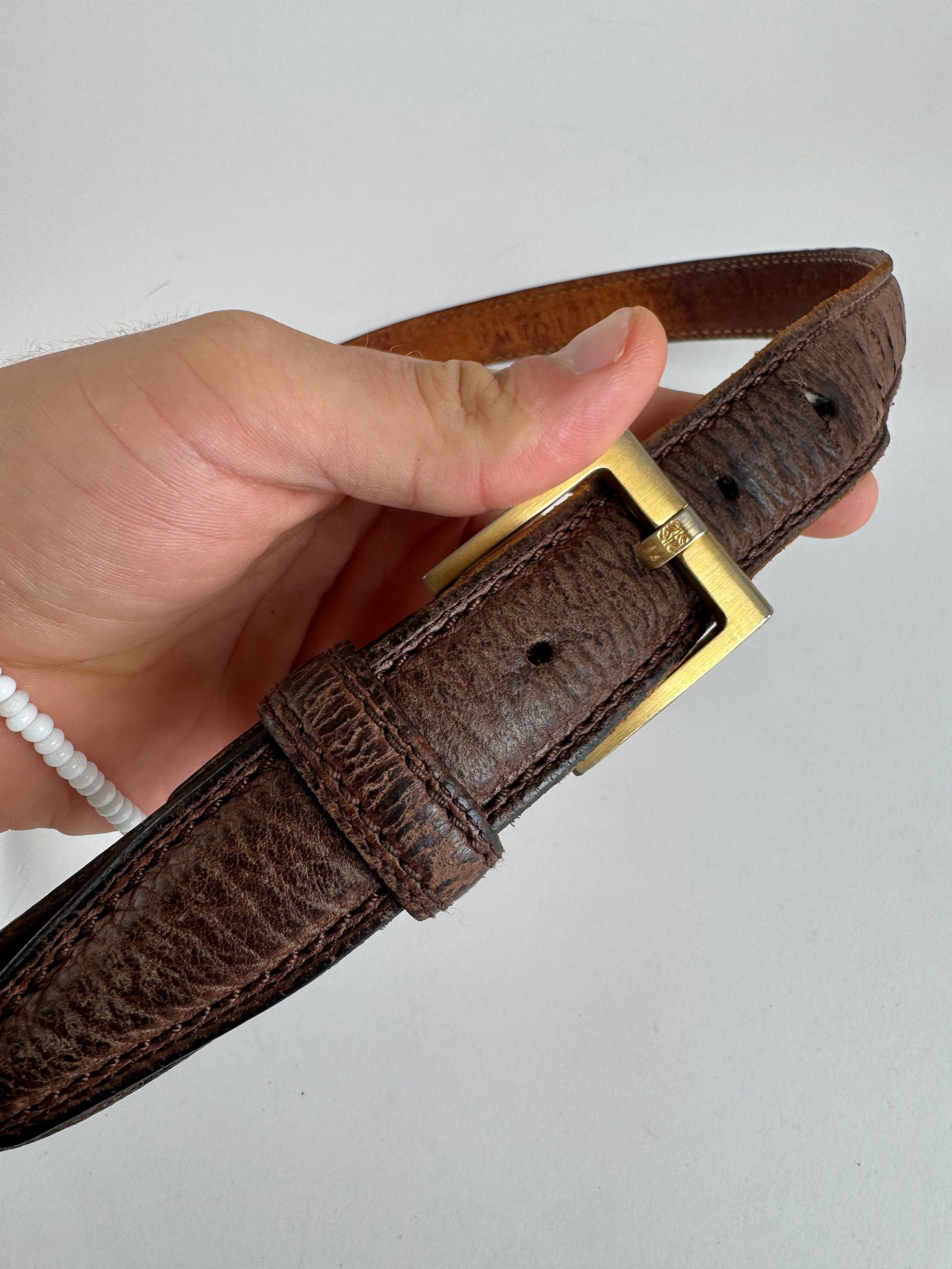 Loewe Vintage Madrid Leather belt brown Size ONE SIZE - 3 Thumbnail