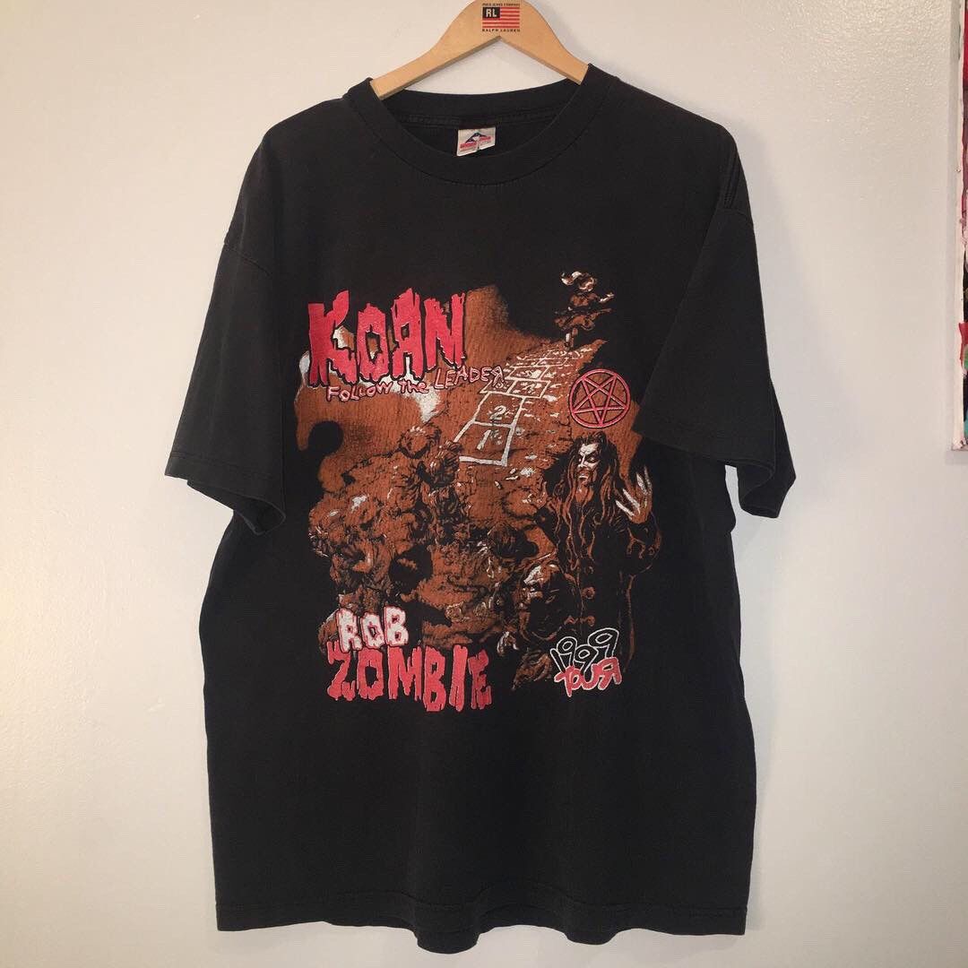Vintage VINTAGE 1999 KORN ROB ZOMBIE TOUR CONCERT T SHIRT | Grailed