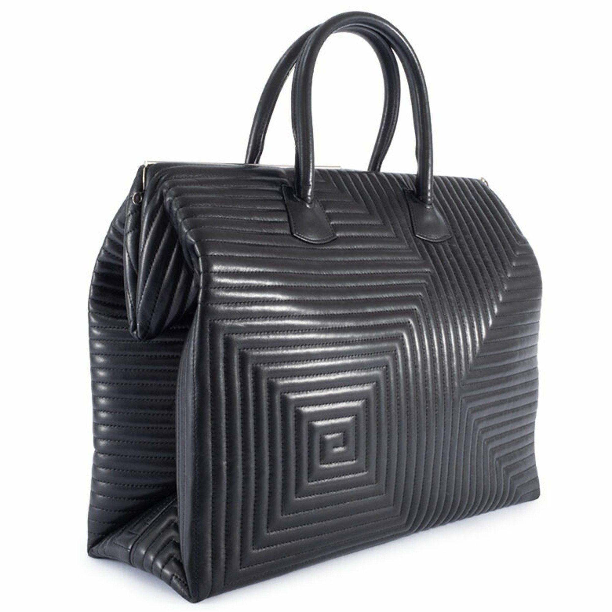 Bally Bally quilted handbag in black leather. Women's square tote bag. Size ONE SIZE - 2 Thumbnail