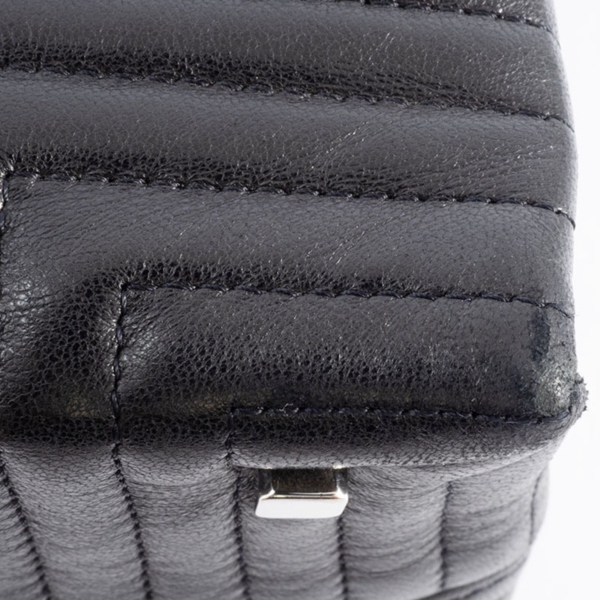 Bally Bally quilted handbag in black leather. Women's square tote bag. Size ONE SIZE - 4 Thumbnail