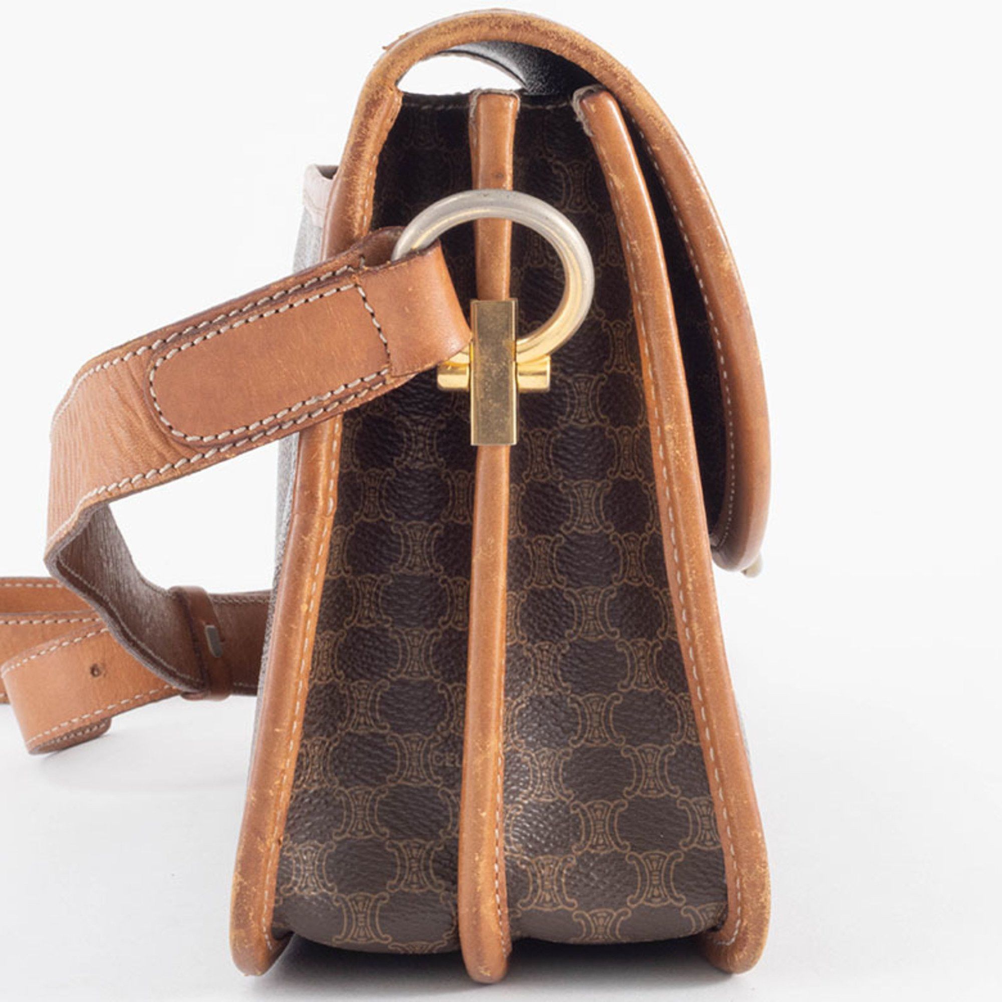 Celine Celine Macadam Flap Shoulder Bag M08, Brown PVC Leather, Women's, Old Style, Two-Compartment, CELINE Size ONE SIZE - 11 Thumbnail