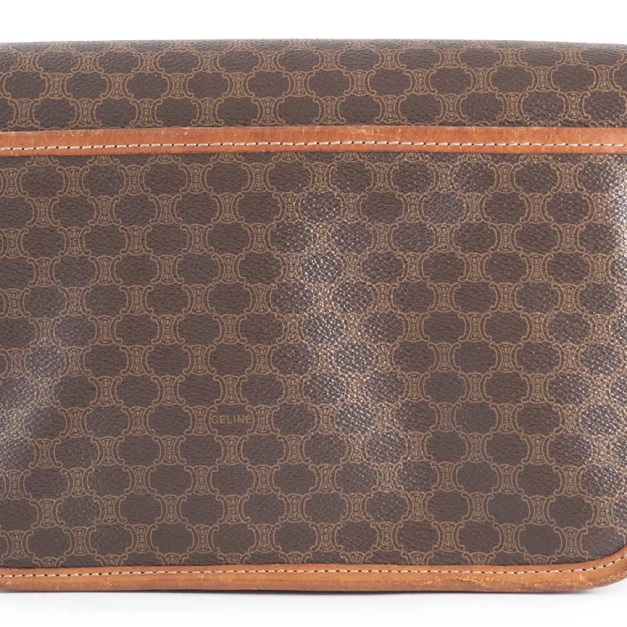 Celine Celine Macadam Flap Shoulder Bag M08, Brown PVC Leather, Women's, Old Style, Two-Compartment, CELINE Size ONE SIZE - 3 Thumbnail