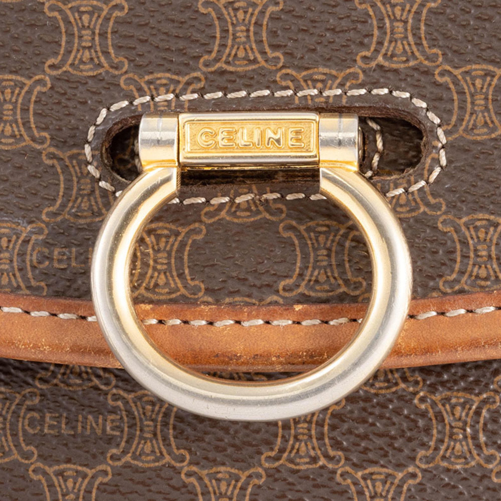 Celine Celine Macadam Flap Shoulder Bag M08, Brown PVC Leather, Women's, Old Style, Two-Compartment, CELINE Size ONE SIZE - 6 Thumbnail
