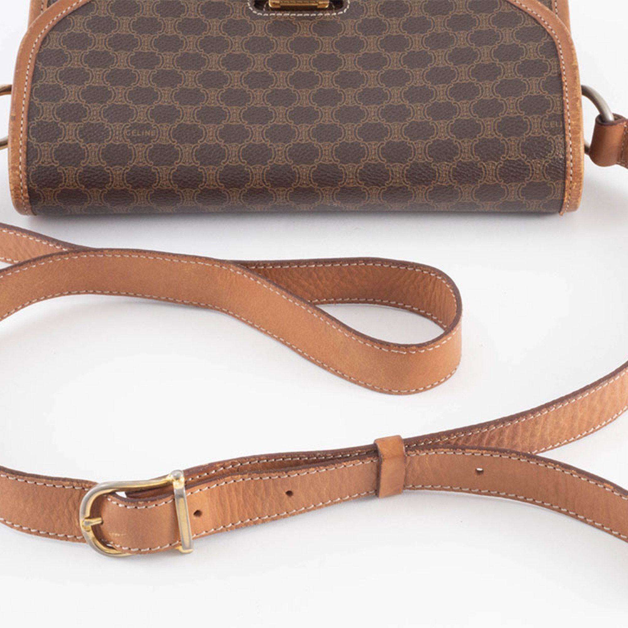 Celine Celine Macadam Flap Shoulder Bag M08, Brown PVC Leather, Women's, Old Style, Two-Compartment, CELINE Size ONE SIZE - 5 Thumbnail