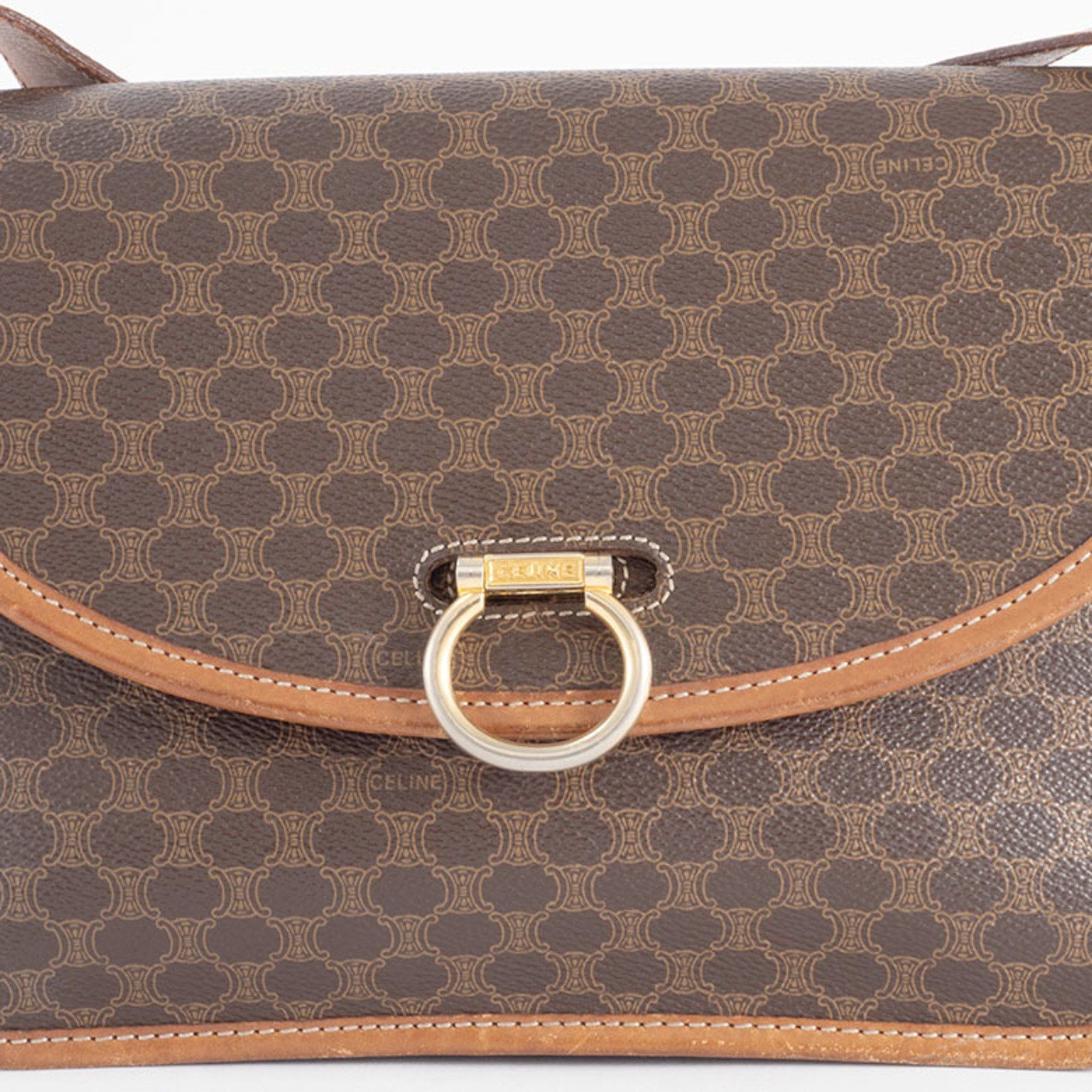 Celine Celine Macadam Flap Shoulder Bag M08, Brown PVC Leather, Women's, Old Style, Two-Compartment, CELINE Size ONE SIZE - 19 Thumbnail