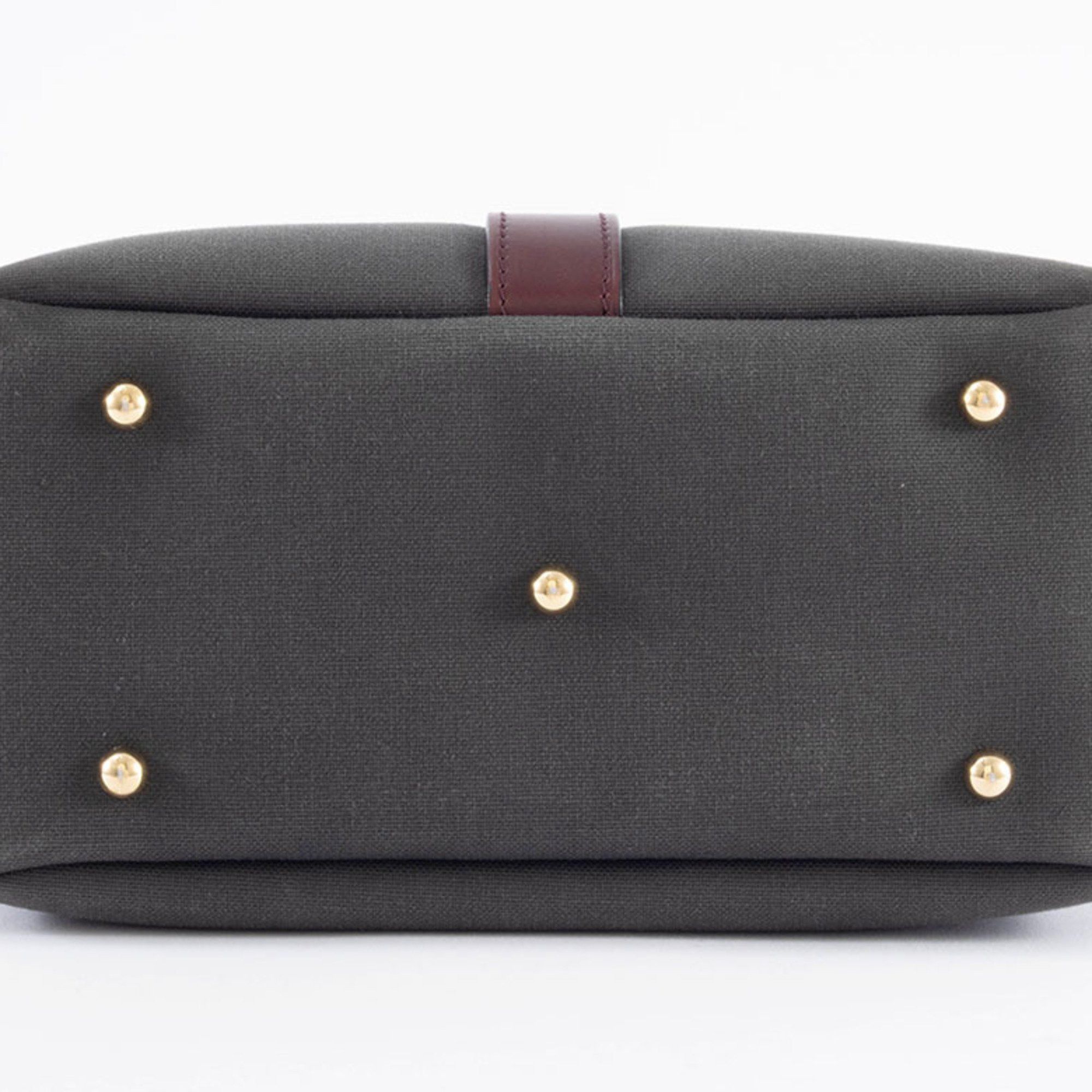 Loewe LOEWE Shoulder Bag, Canvas and Leather, Gray, Women's, Semi-Hand, Size ONE SIZE - 11 Thumbnail