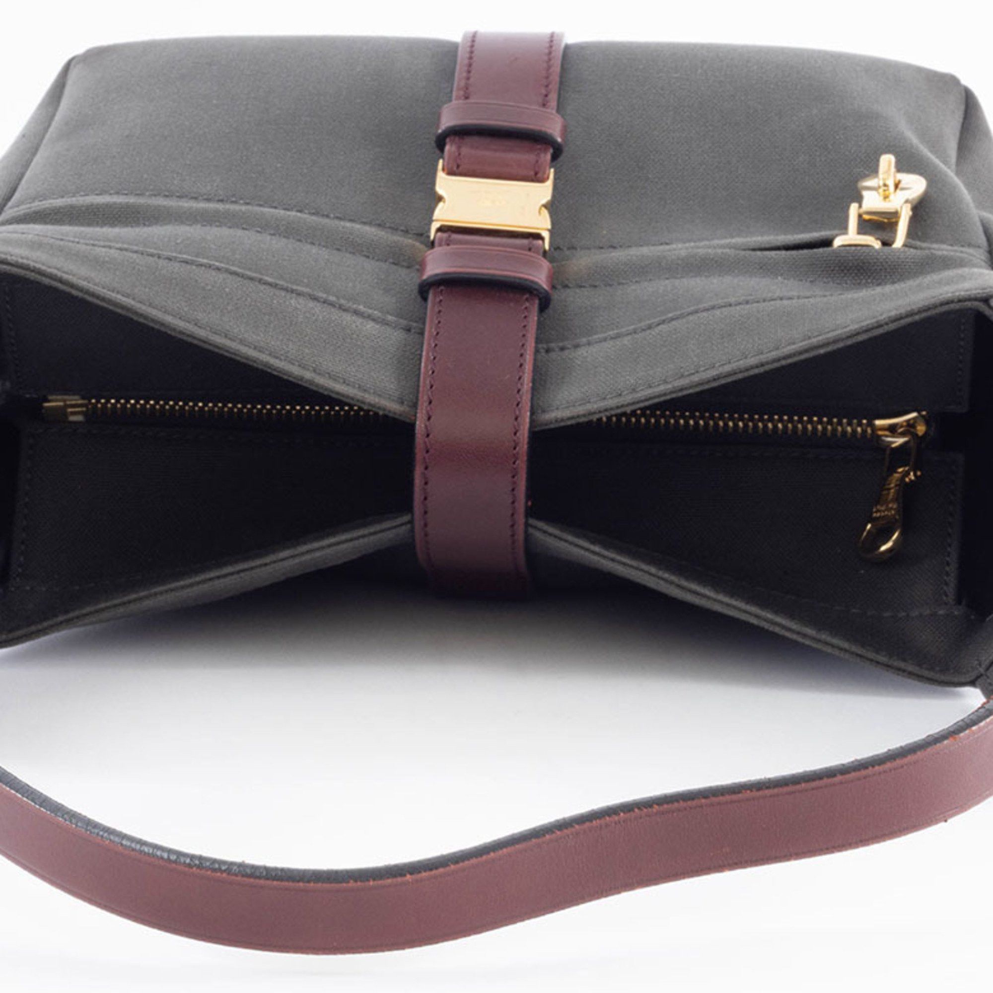 Loewe LOEWE Shoulder Bag, Canvas and Leather, Gray, Women's, Semi-Hand, Size ONE SIZE - 5 Thumbnail