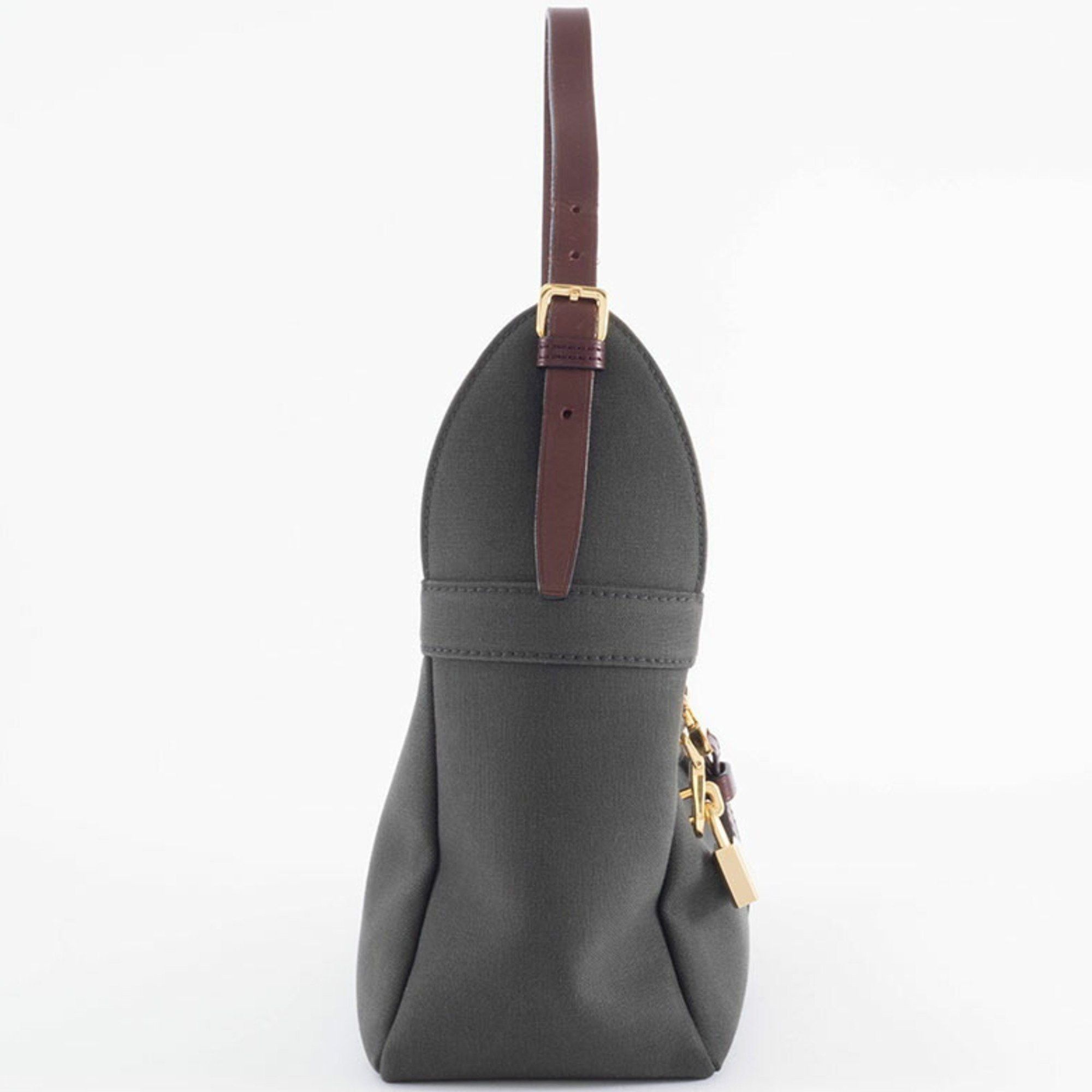 Loewe LOEWE Shoulder Bag, Canvas and Leather, Gray, Women's, Semi-Hand, Size ONE SIZE - 12 Thumbnail
