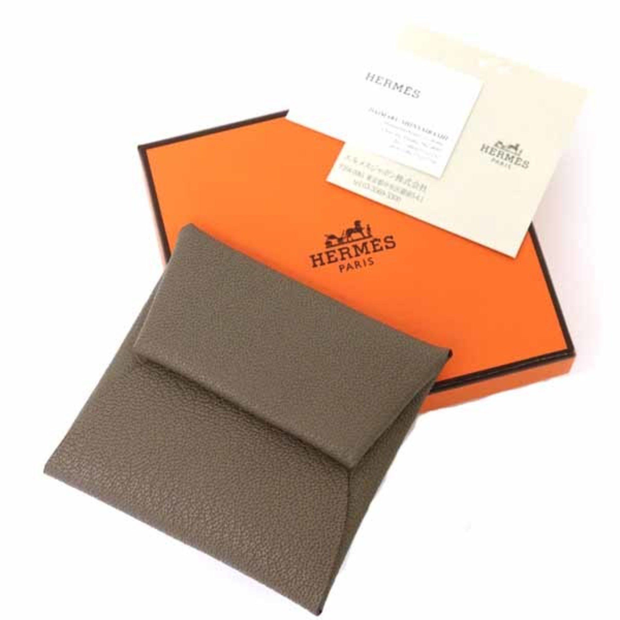 Hermes Hermes Coin Case Bastia Chevre Mysore Etoupe B Stamp (Made in 2023) Unused Size ONE SIZE - 2 Thumbnail