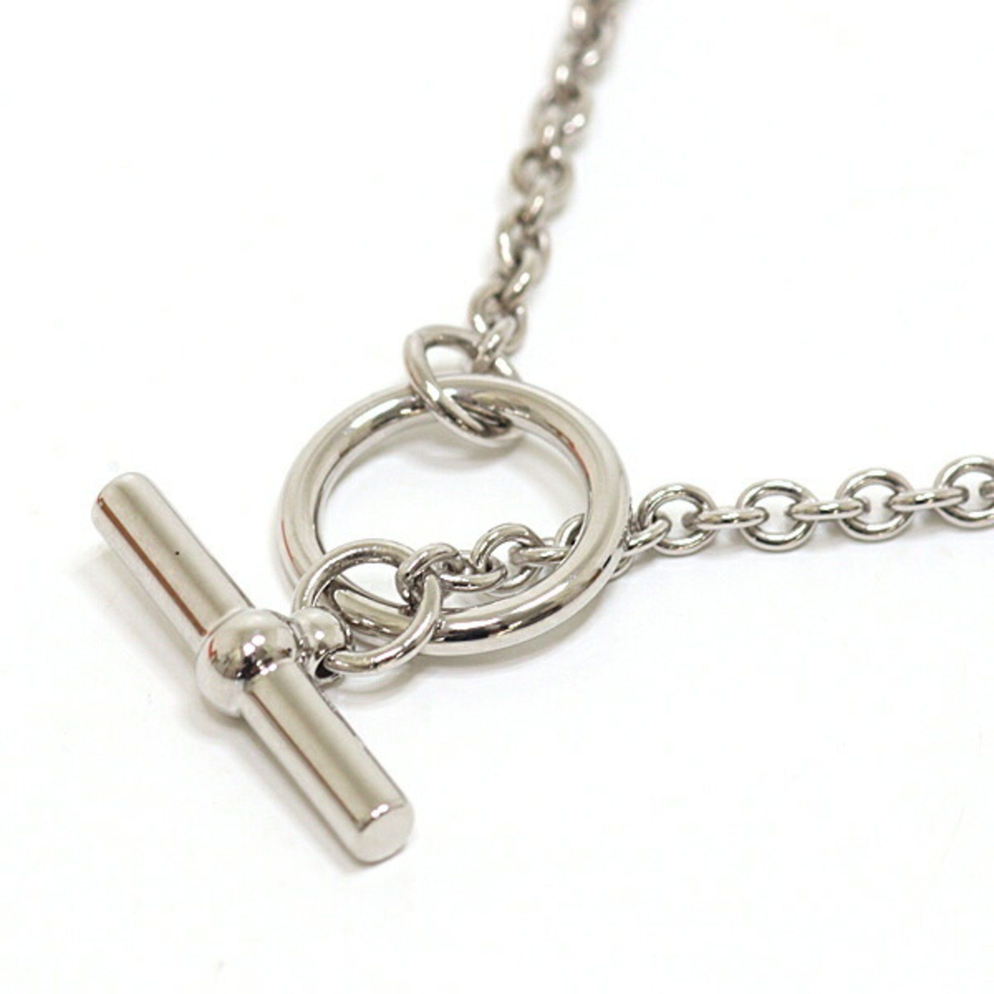 Hermes Hermes Pendant Mini Maillon PM Black Silver Necklace Unused Size ONE SIZE - 5 Thumbnail