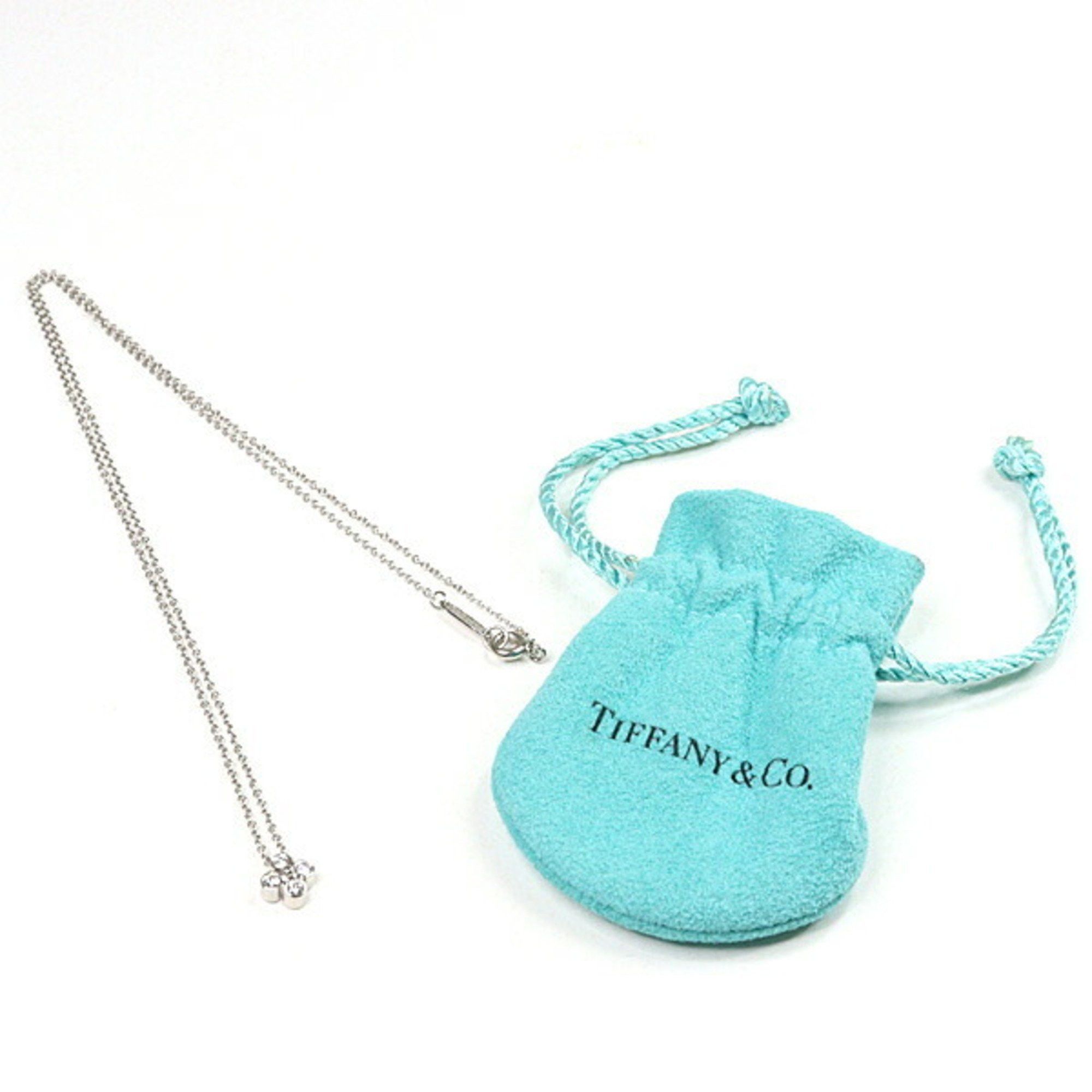 Tiffany & Co. Tiffany Bezel Set Diamond Flower Pendant Platinum PT950 41cm Necklace Size ONE SIZE - 6 Thumbnail