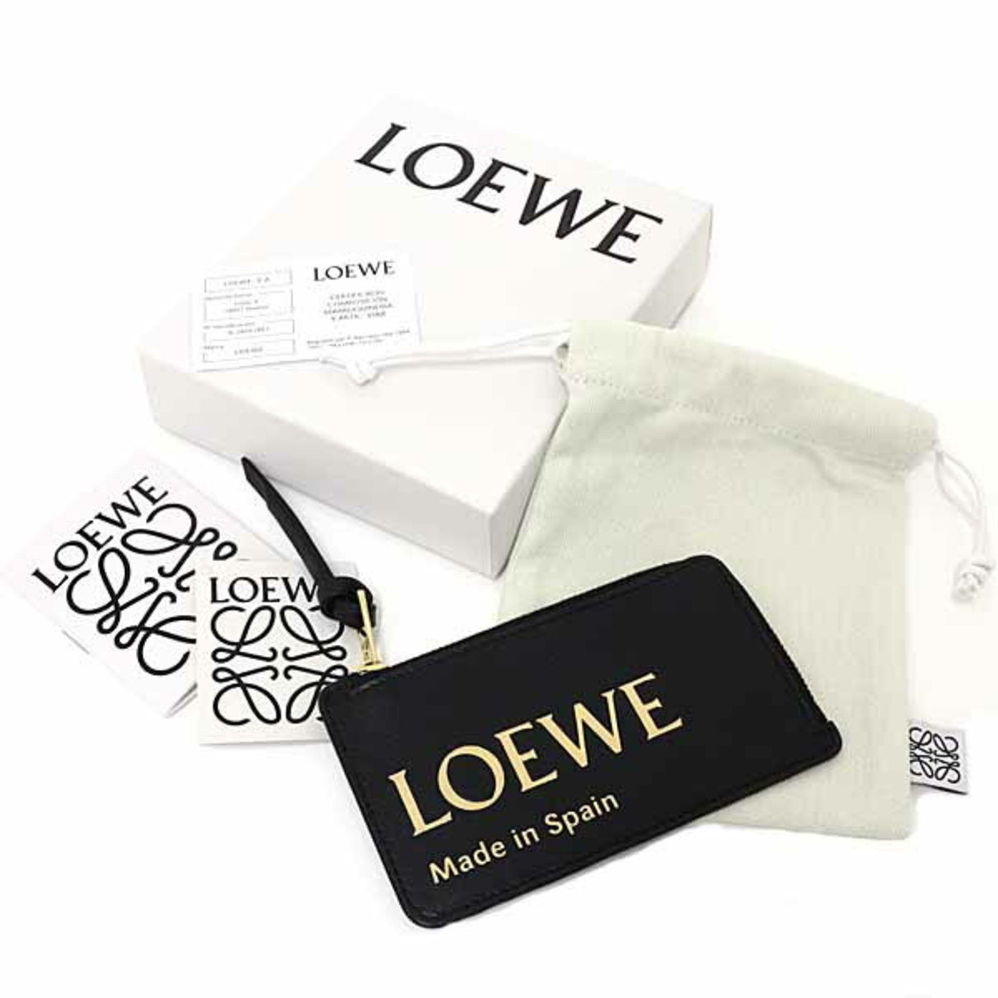 Loewe LOEWE Coin Card Holder Fragment Case Shiny Napa Calfskin CLE0Z40X01 Black Size ONE SIZE - 2 Thumbnail