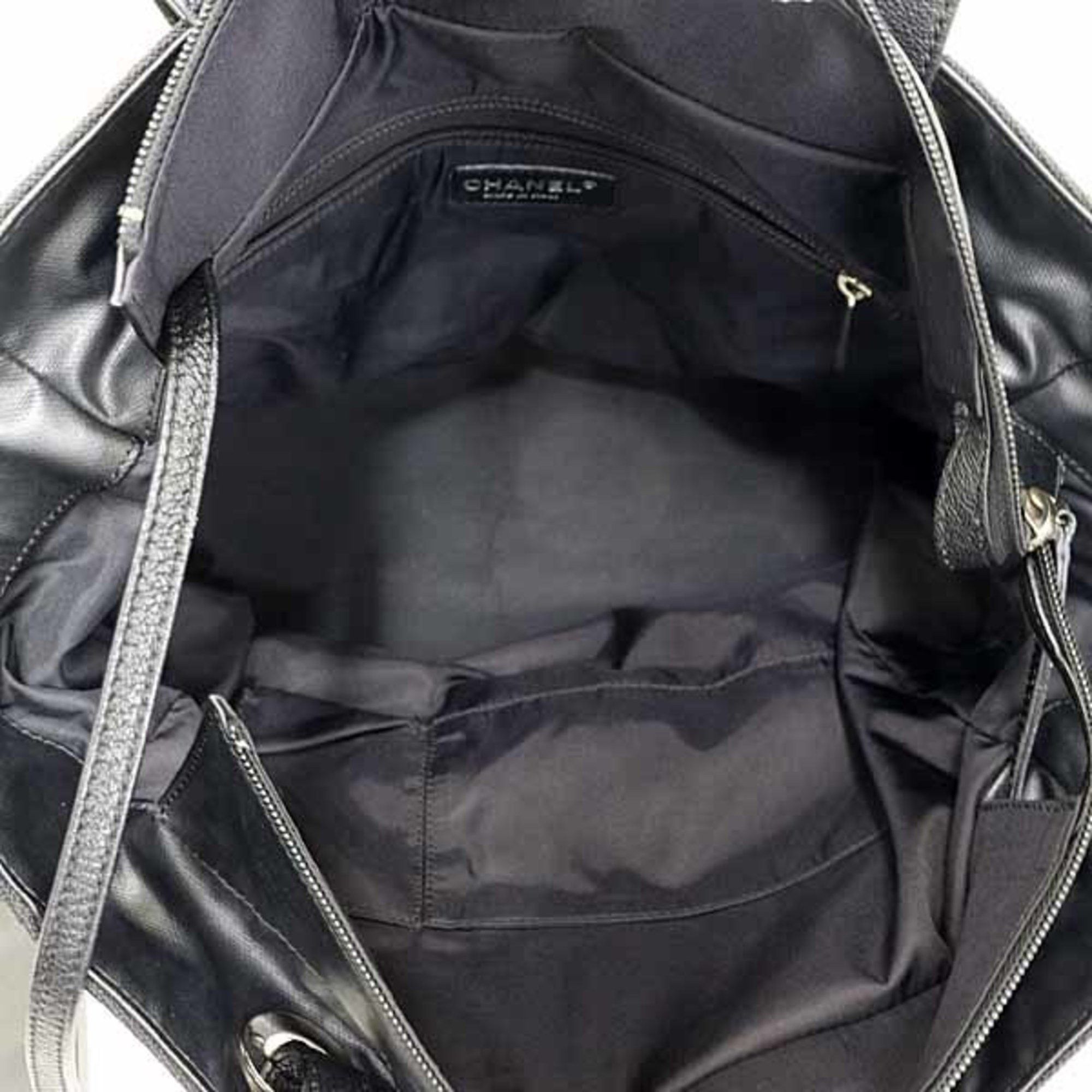 Chanel CHANEL Paris Biarritz GM Tote Bag Shoulder A34210 Black Size ONE SIZE - 3 Thumbnail