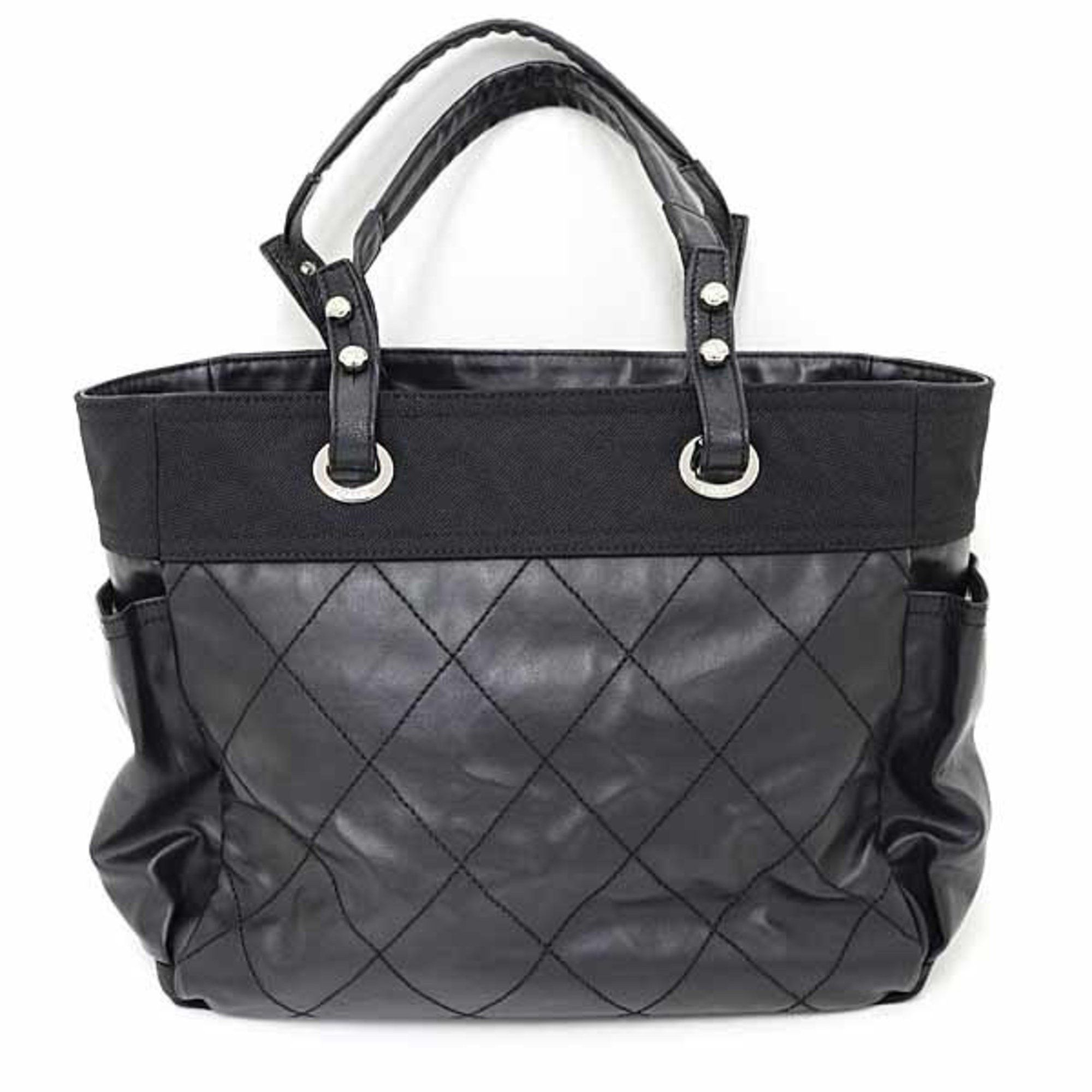 Chanel CHANEL Paris Biarritz GM Tote Bag Shoulder A34210 Black Size ONE SIZE - 2 Thumbnail