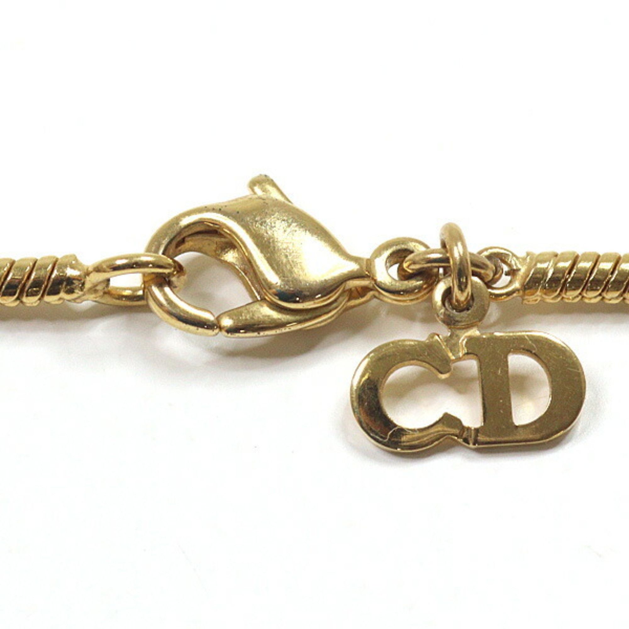Dior Christian Dior Dior Necklace, Gold-Tone Metal, Gold Color, 46cm, Costume Size ONE SIZE - 4 Thumbnail