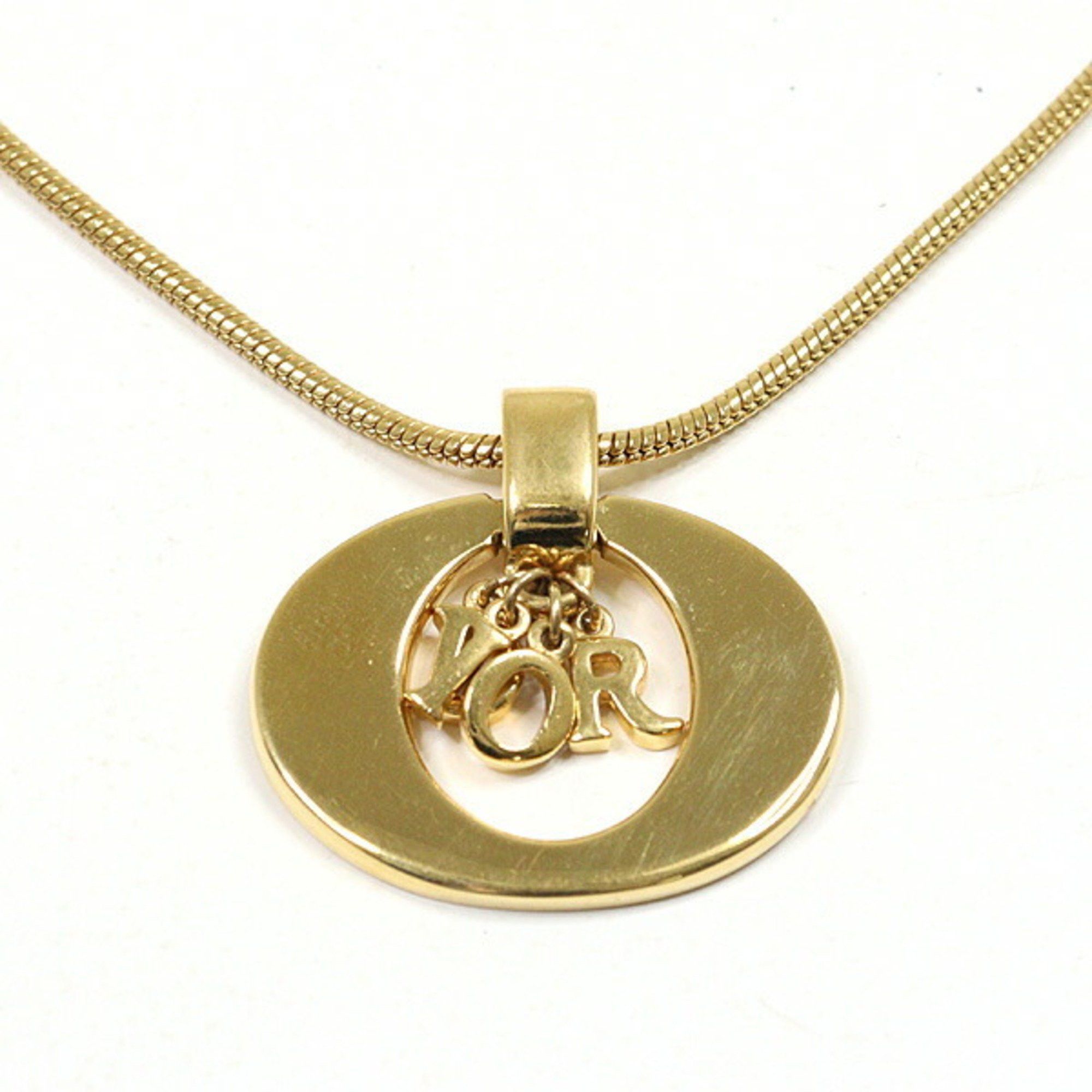 Dior Christian Dior Dior Necklace, Gold-Tone Metal, Gold Color, 46cm, Costume Size ONE SIZE - 2 Thumbnail