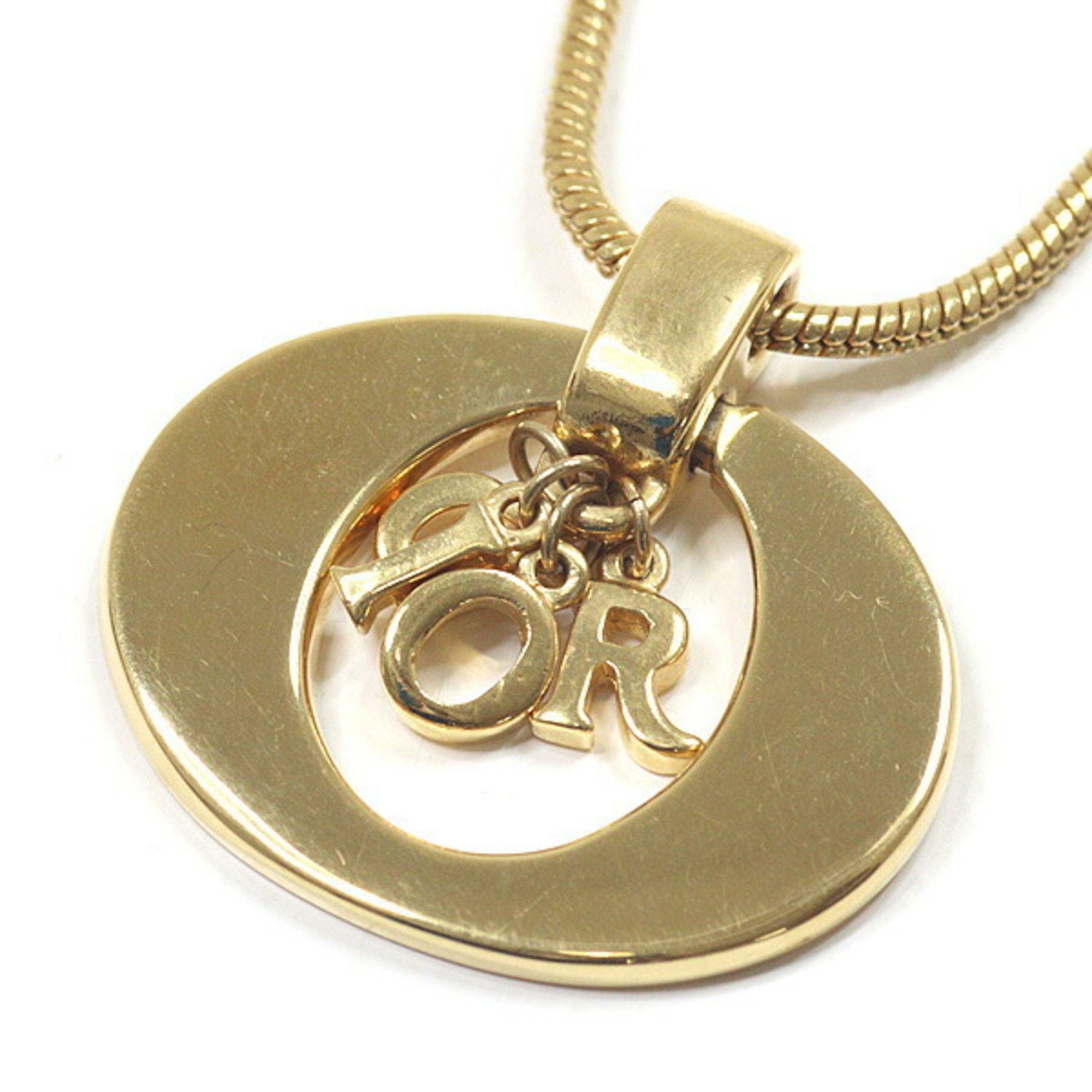 Dior Christian Dior Dior Necklace, Gold-Tone Metal, Gold Color, 46cm, Costume Size ONE SIZE - 3 Thumbnail