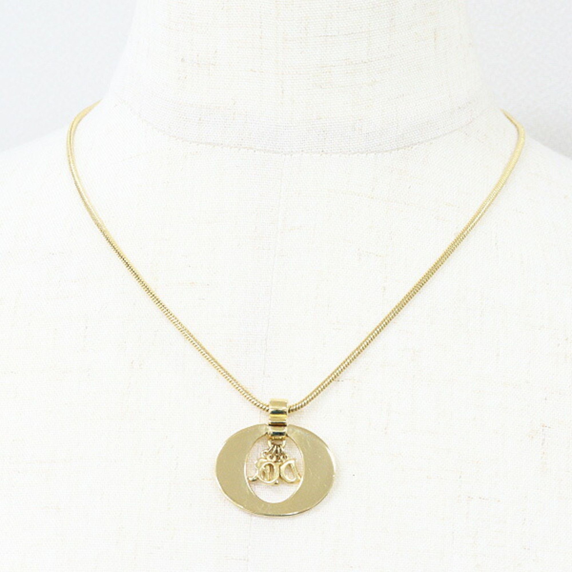 Dior Christian Dior Dior Necklace, Gold-Tone Metal, Gold Color, 46cm, Costume Size ONE SIZE - 6 Thumbnail