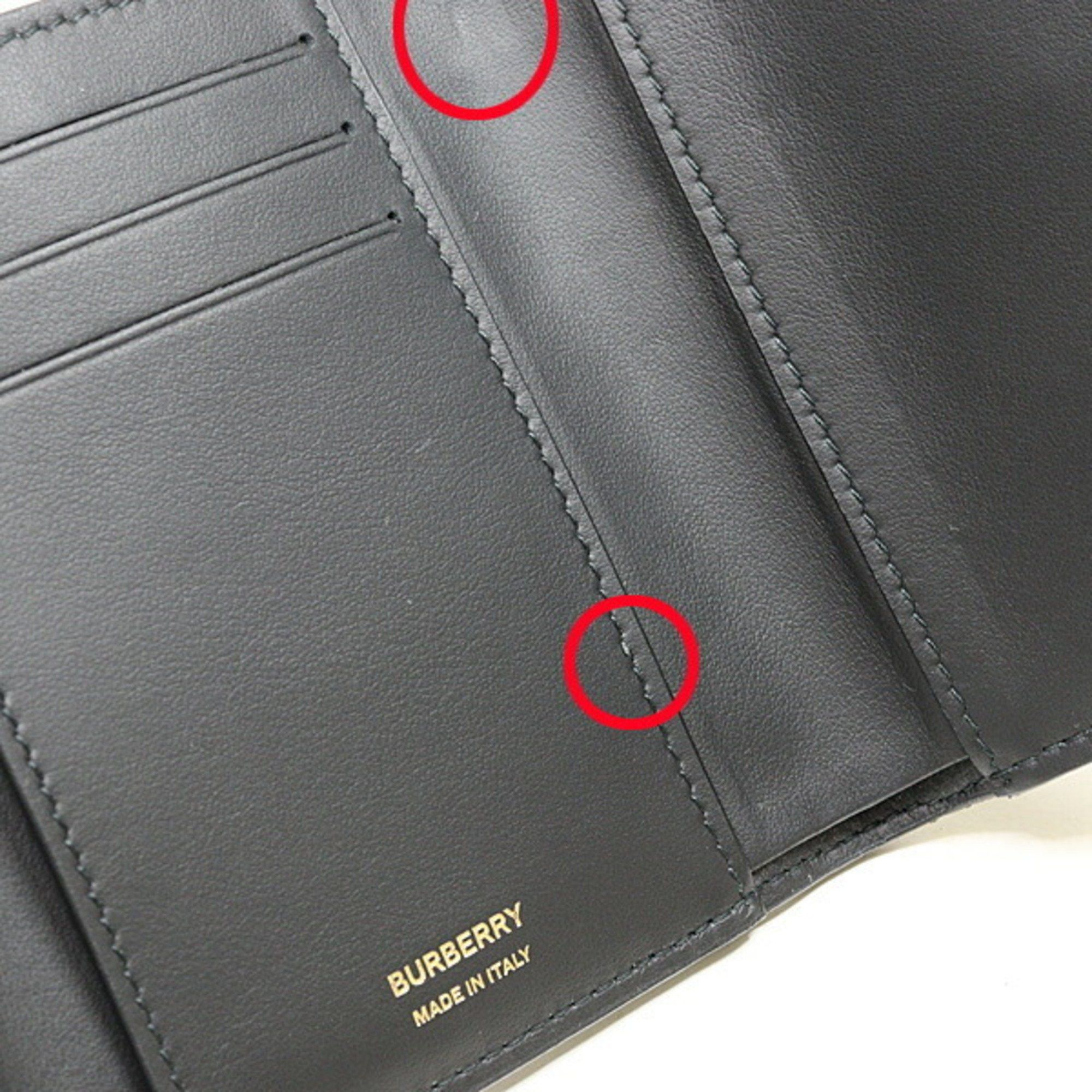 Burberry Burberry Tri-fold Wallet 8049280 Compact Black Leather Size ONE SIZE - 6 Thumbnail