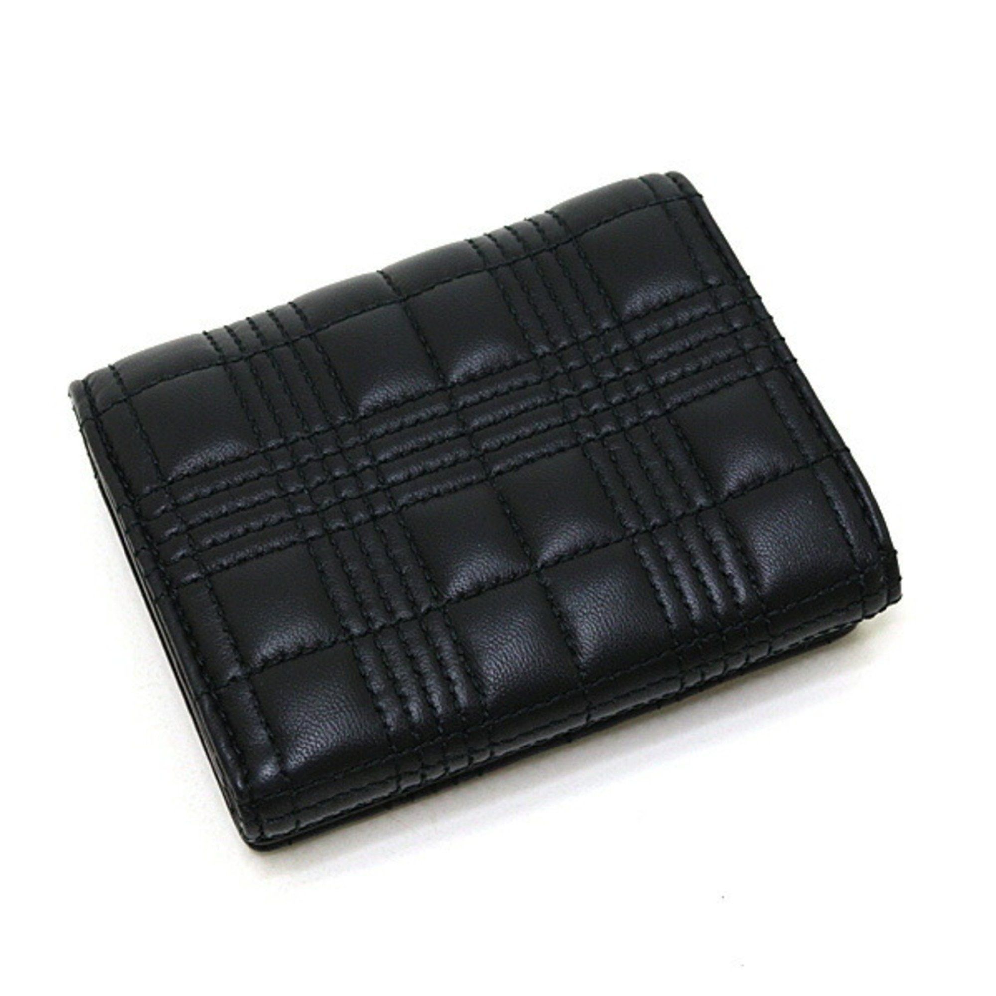 Burberry Burberry Tri-fold Wallet 8049280 Compact Black Leather Size ONE SIZE - 3 Thumbnail