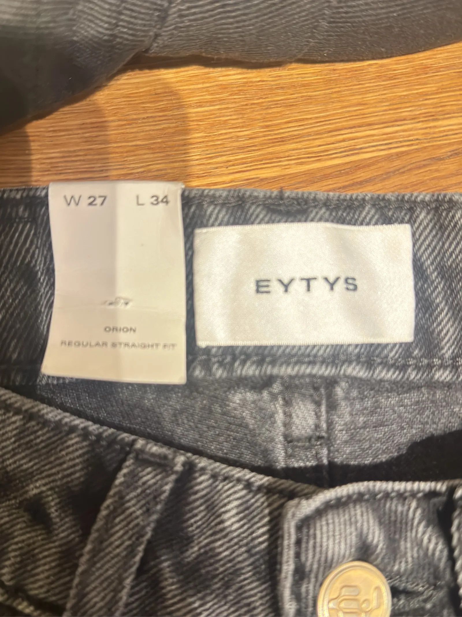 Eytys Eytys Orion Zip Stone Black Jeans Size 27" / US 4 / IT 40 - 3 Thumbnail
