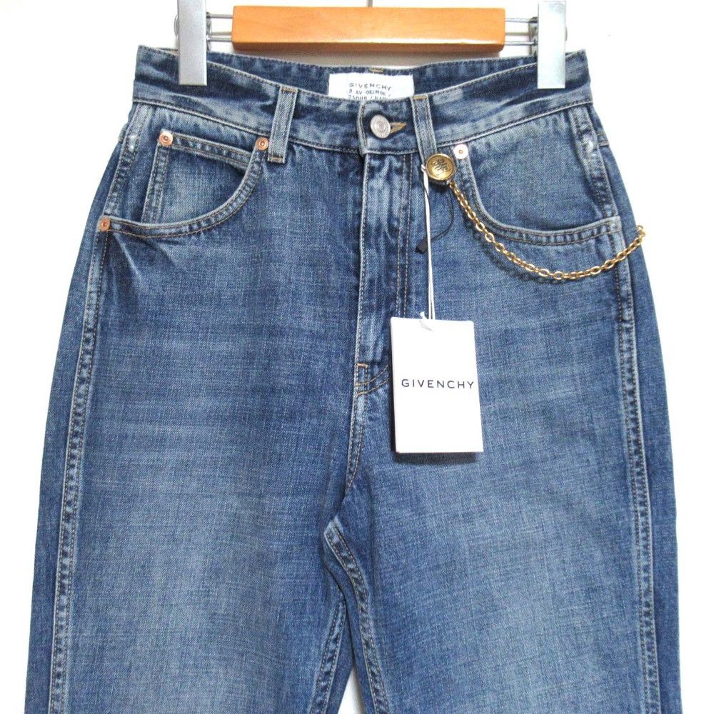 Givenchy Givenchy Givenchy Chain Detail Straight-leg Cropped Jeans Denim Pants Denim Jeans BW50NG50LD DUTY FREE for USA Size ONE SIZE - 3 Thumbnail